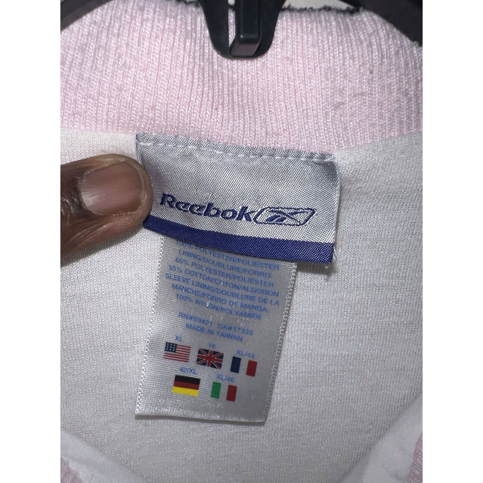 Reebok Vintage Reebok Windbreaker Jacket Womens Pink White Zip XL Size XL / US 12-14 / IT 48-50 - 5 Thumbnail