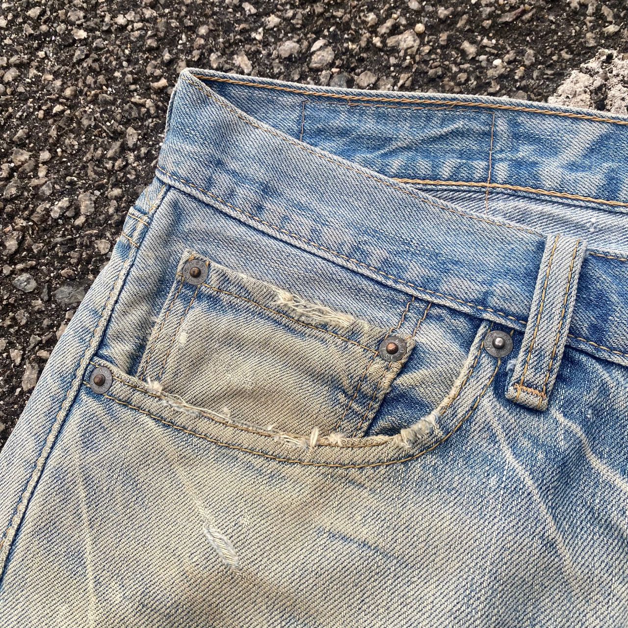 Levi's Vintage 90s Levis 505 Patchwork Distressed Denim Size US 30 / EU 46 - 12 Thumbnail