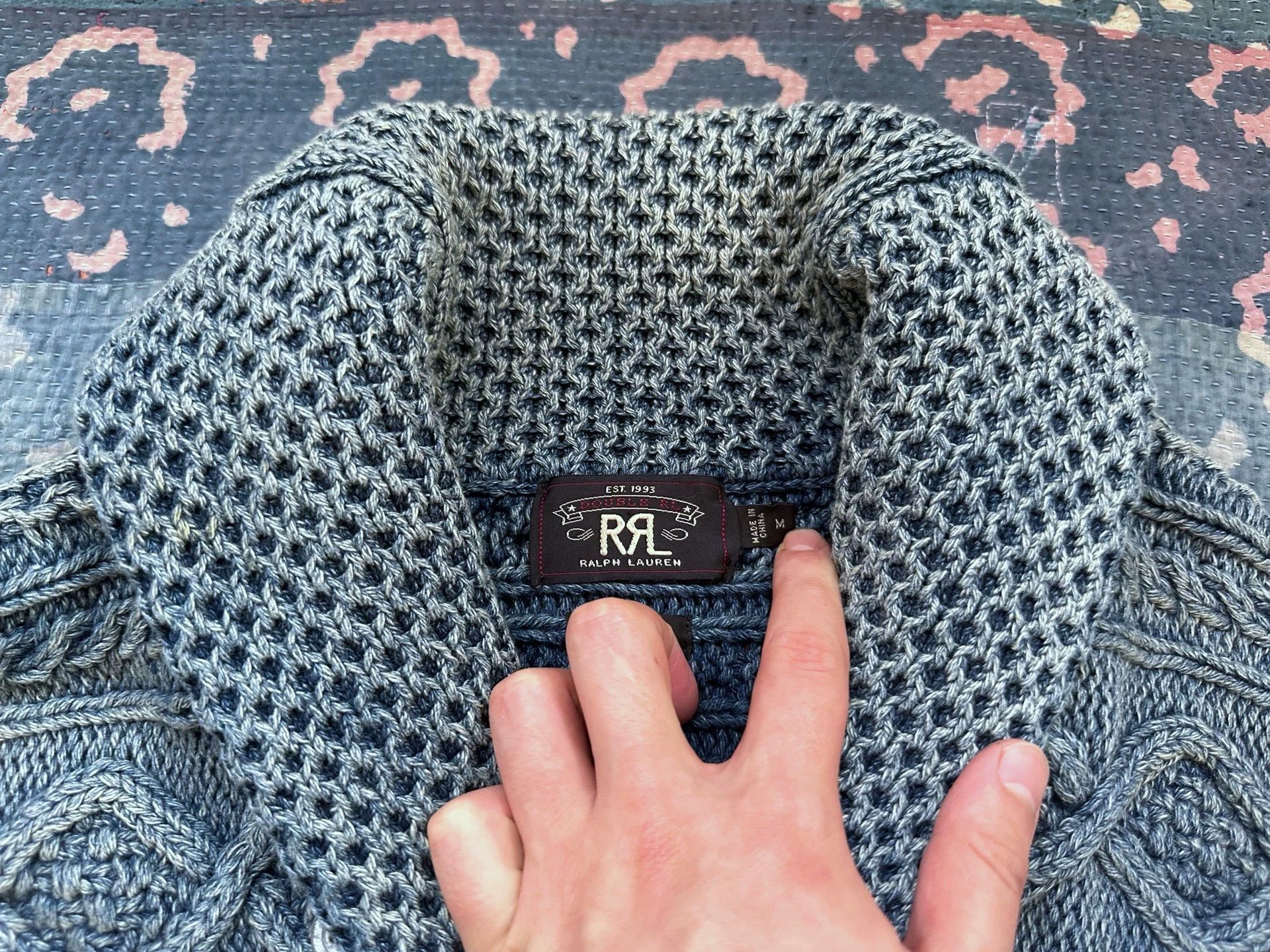 RRL Ralph Lauren RRL Vintage Indigo Knit Sweater M Like New Size US M / EU 48-50 / 2 - 3 Thumbnail