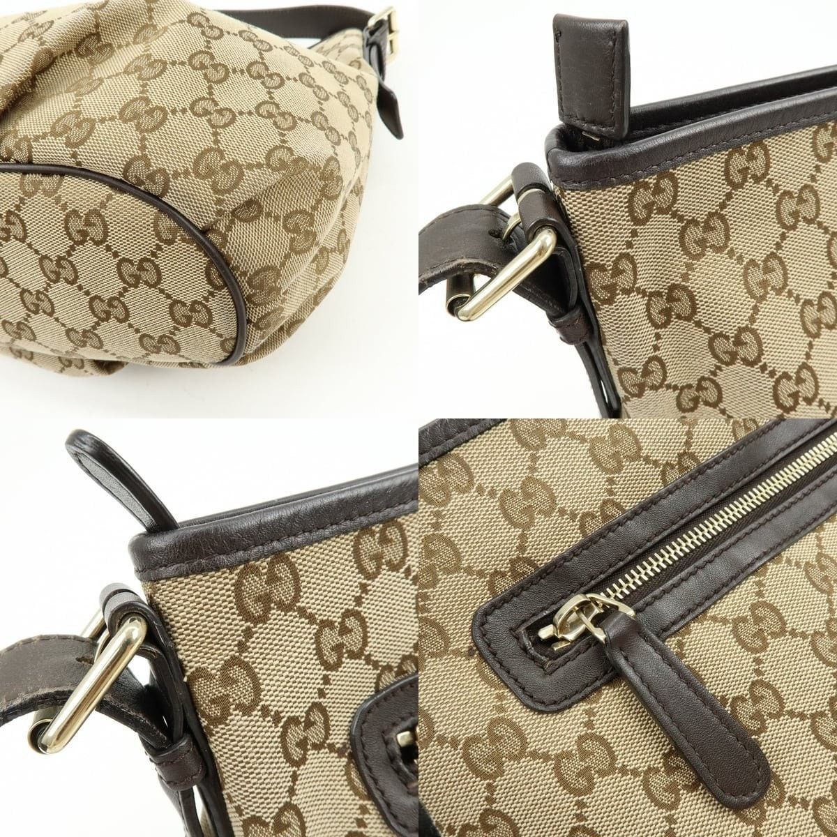 Gucci Gucci GG Canvas Shoulder Bag Beige Size ONE SIZE - 6 Thumbnail