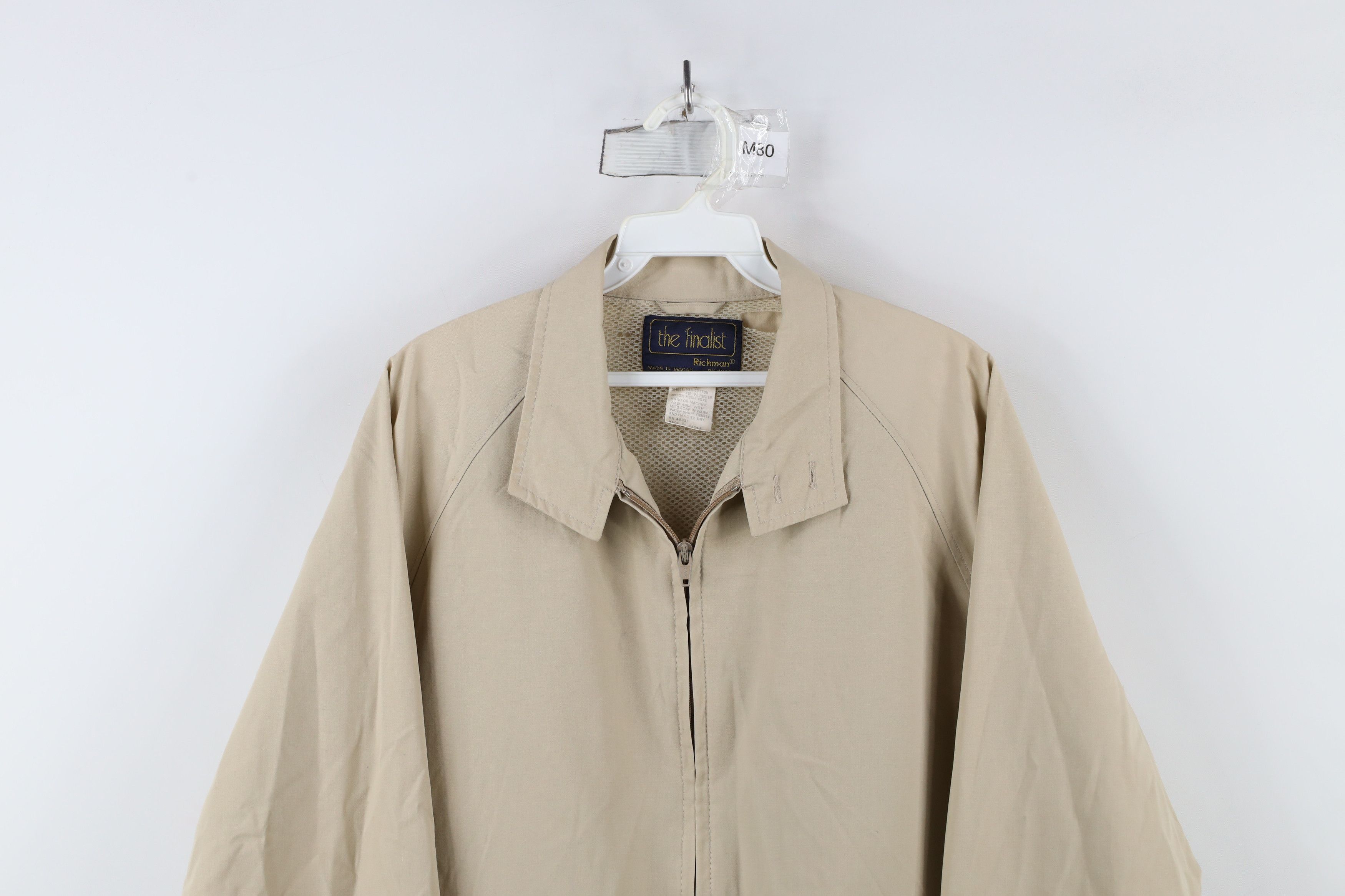 Vintage Vintage 70s Streetwear Zip Cafe Racer Bomber Jacket Beige Size US M / EU 48-50 / 2 - 2 Thumbnail