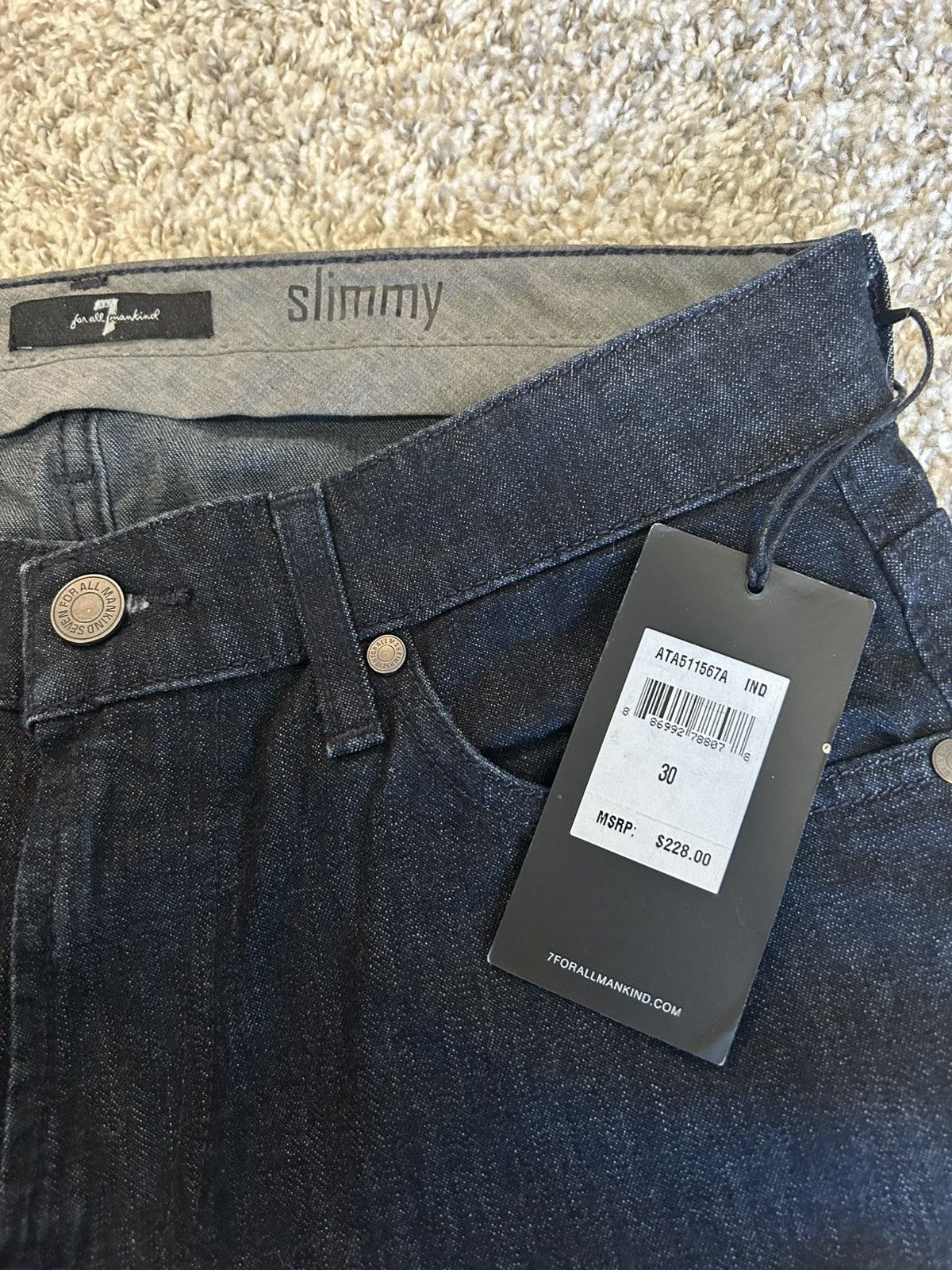 7 For All Mankind 7 For All Mankind Slimmy Jeans Size US 30 / EU 46 - 3 Thumbnail