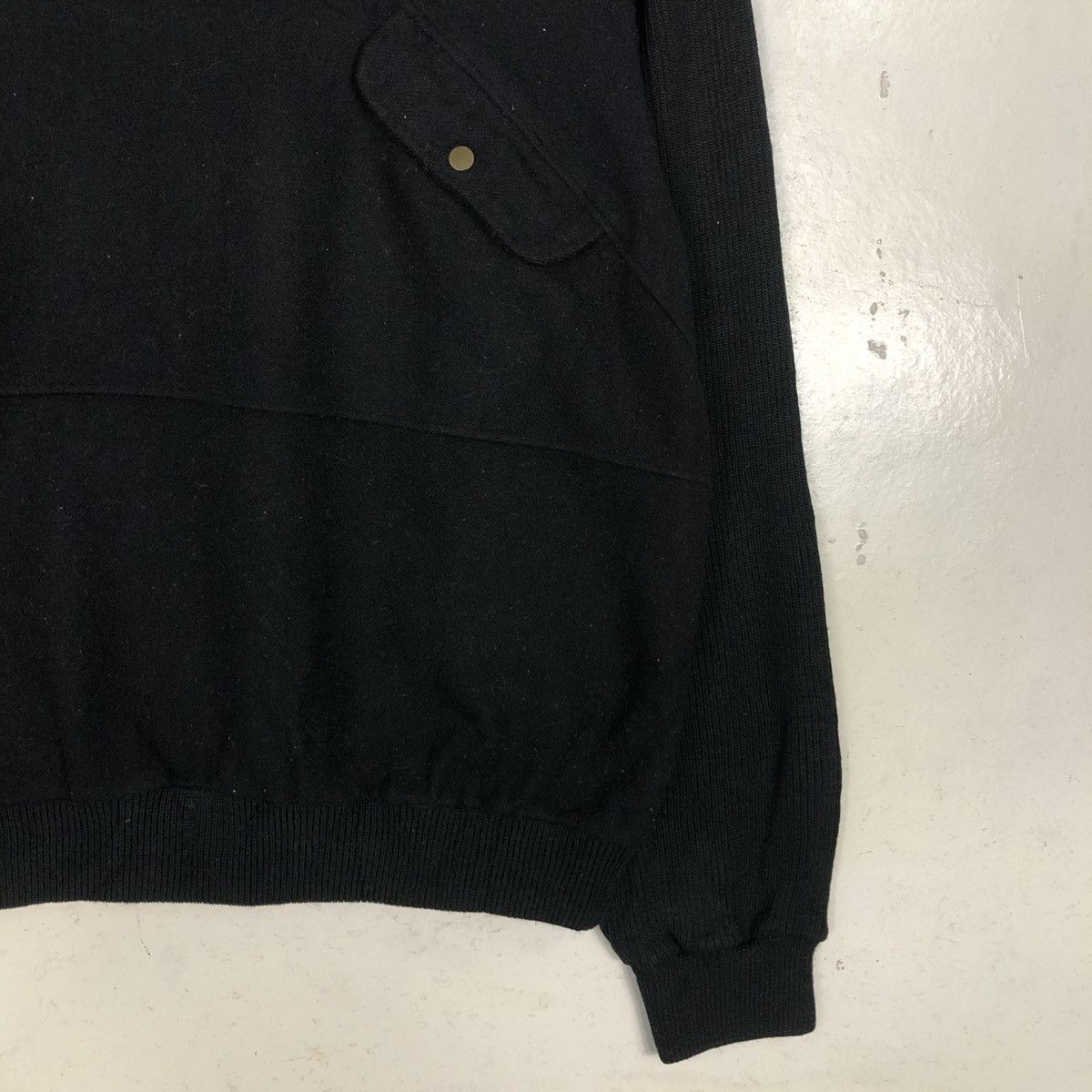 Issey Miyake 📌Vintage Sweatshirt Rich Black Asymmetrical Simple Life Size US M / EU 48-50 / 2 - 7 Thumbnail