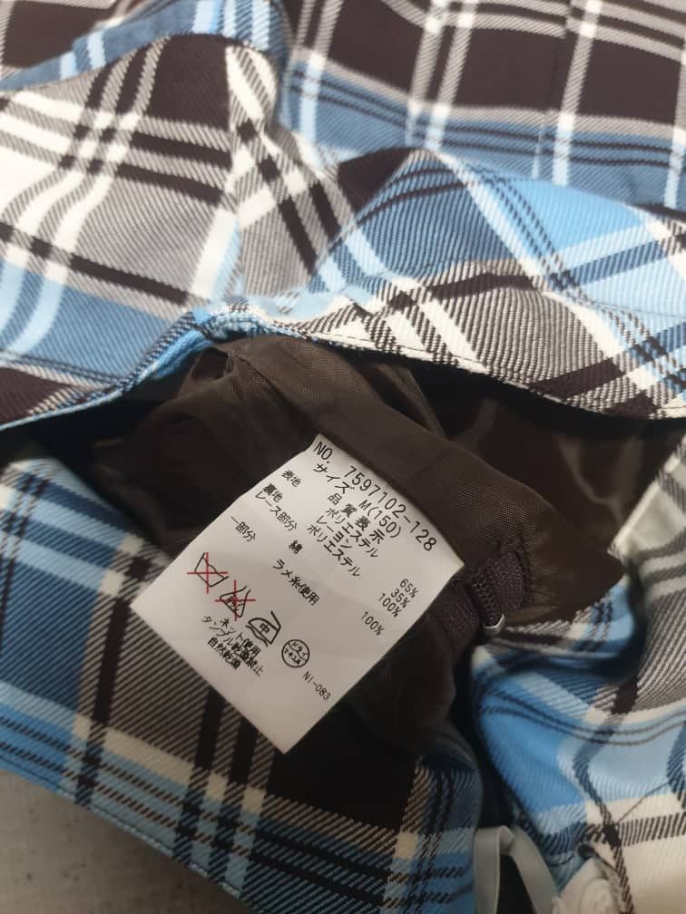 Angel Blue Angel blue Checkered blue colour Mini Skirt Size 28" / US 6 / IT 42 - 3 Thumbnail