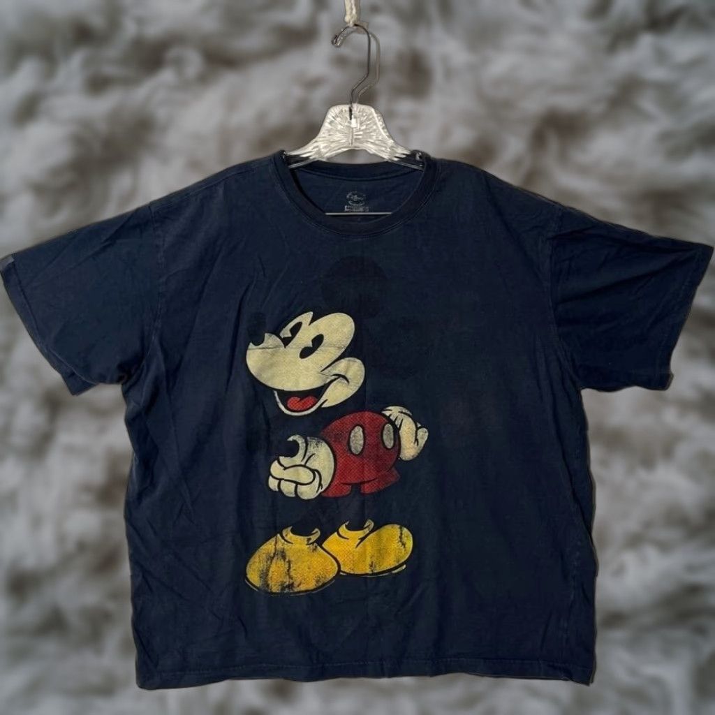 Disney Disney Mickey Mouse Graphic T-Shirt Mens XL Navy Blue Short Sleeve Cotton Tee Size US XL / EU 56 / 4 - 1 Thumbnail