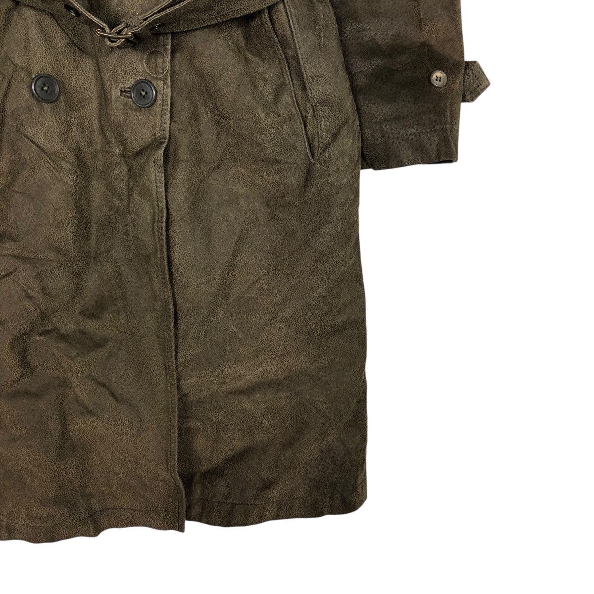 Japanese Brand 📌Vintage Leather Long Jacket Journal Standard Issey Miyake Size US M / EU 48-50 / 2 - 7 Thumbnail