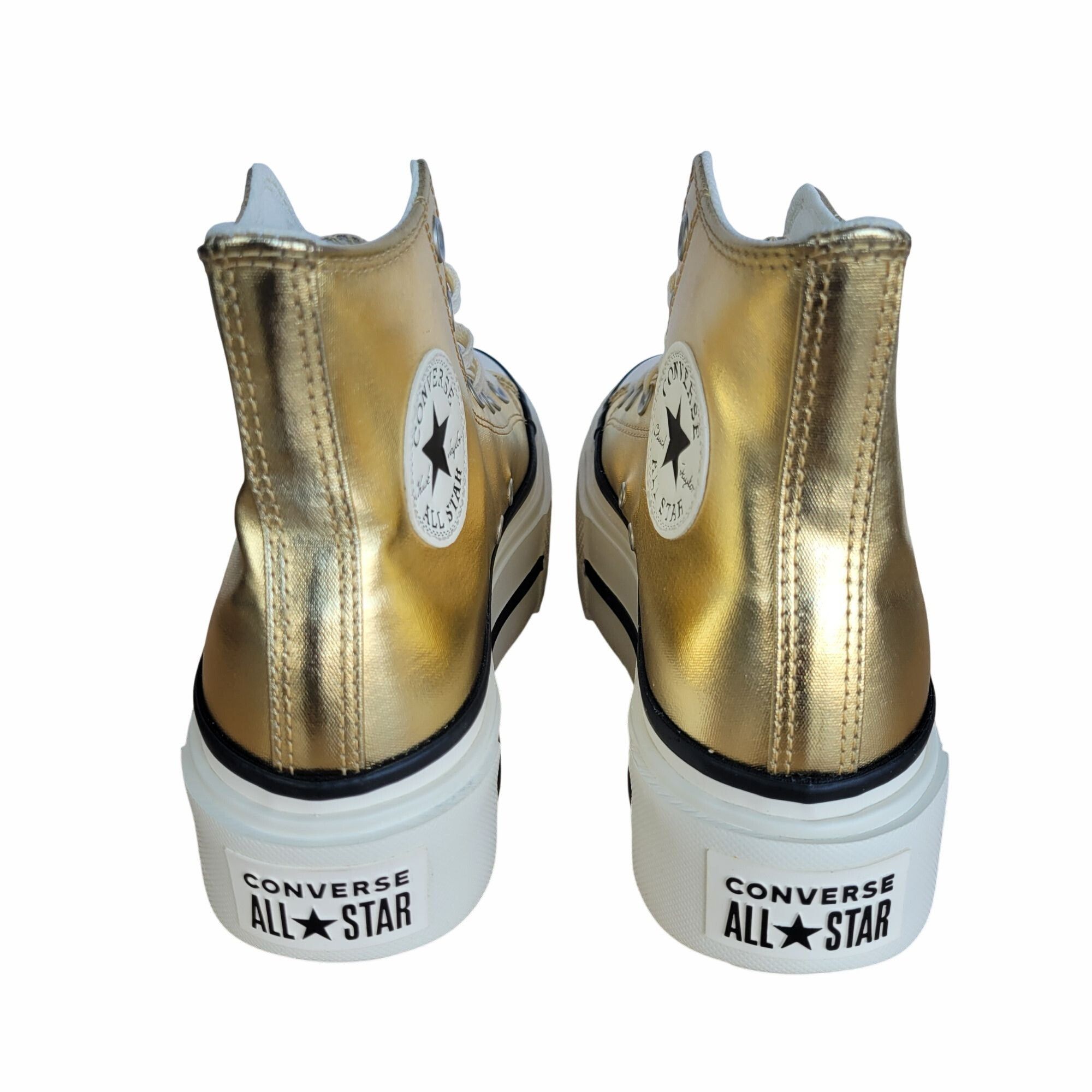 Converse ⭐Chuck Taylor All Star Lift Double Stack Metallic Gold Sz 9 Size US 9 / IT 39 - 4 Thumbnail