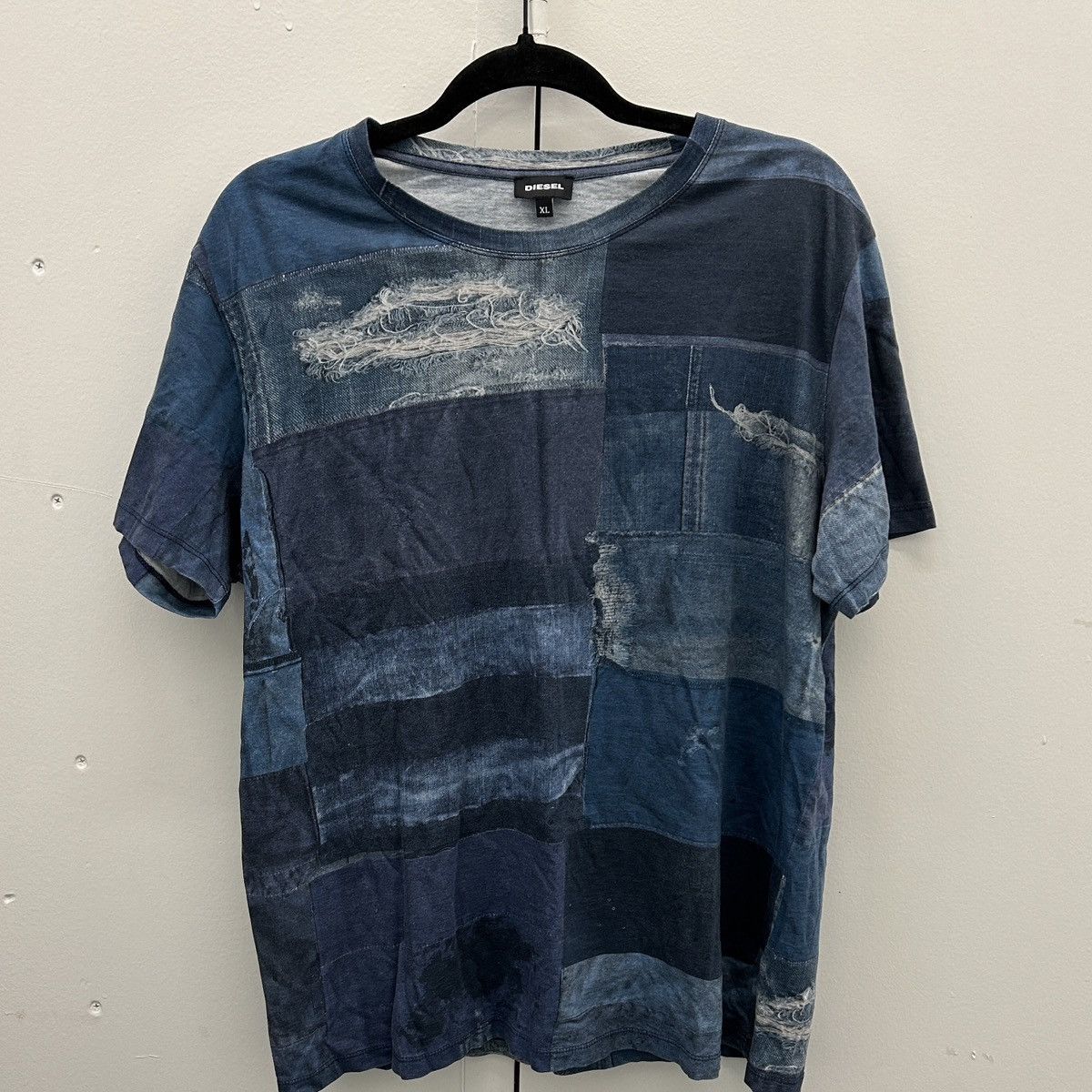 Diesel × Vintage Vintage Diesel denim look tee Size US XL / EU 56 / 4 - 1 Thumbnail