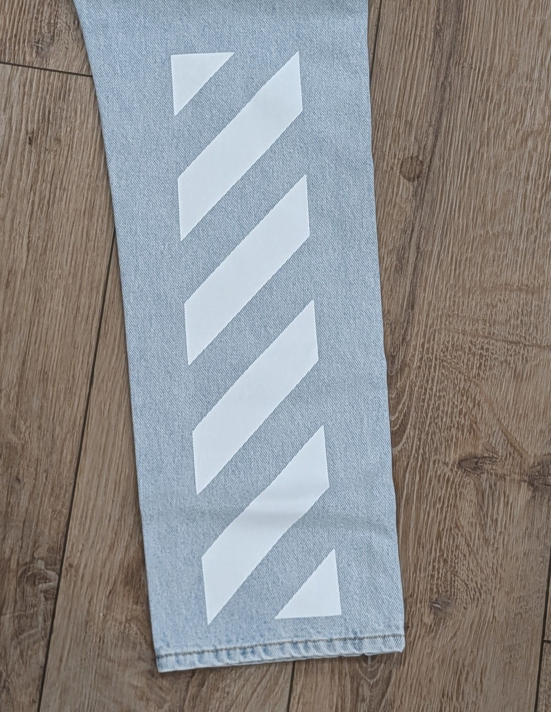 Off-White OFF-WHITE Diagonal Tab Arrow Slim Fit Jeans Light Blue 34 Size US 34 / EU 50 - 5 Thumbnail