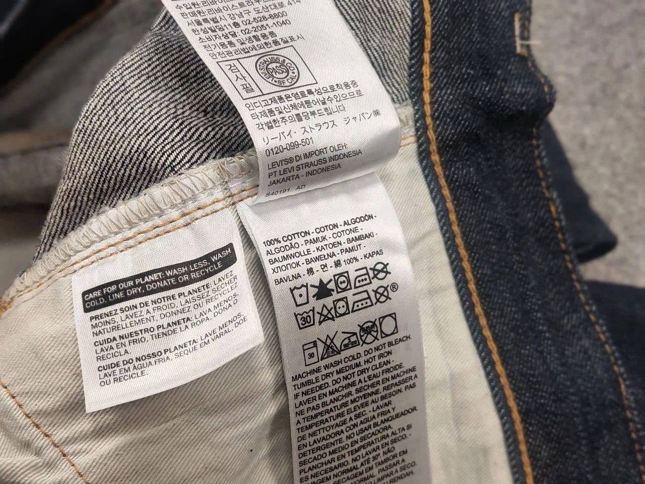 Levi's Levis 501XX Vintage 1955 Selvedge Rigid Denim Big E Japan Size US 34 / EU 50 - 16 Thumbnail