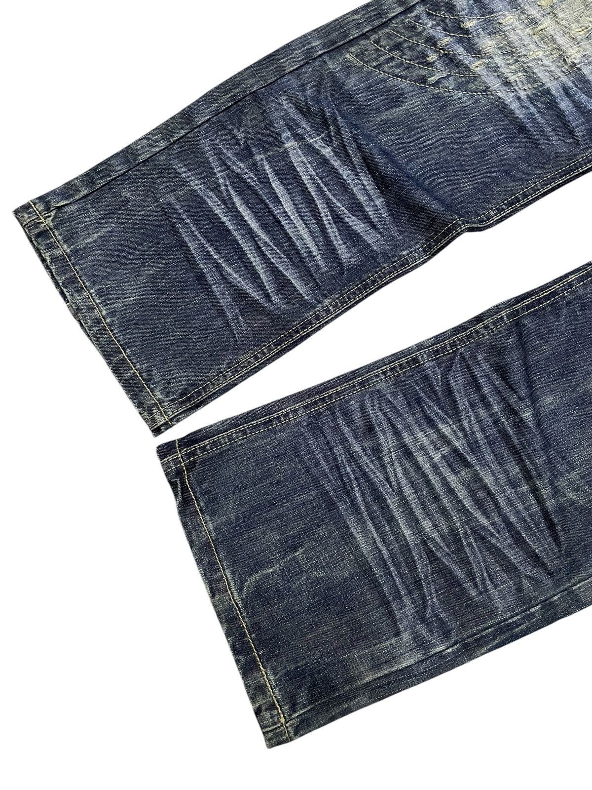 Japanese Brand Lemans Japan Asymmetrical Panel Heavy Stitch Boro Jeans Size US 32 / EU 48 - 5 Thumbnail