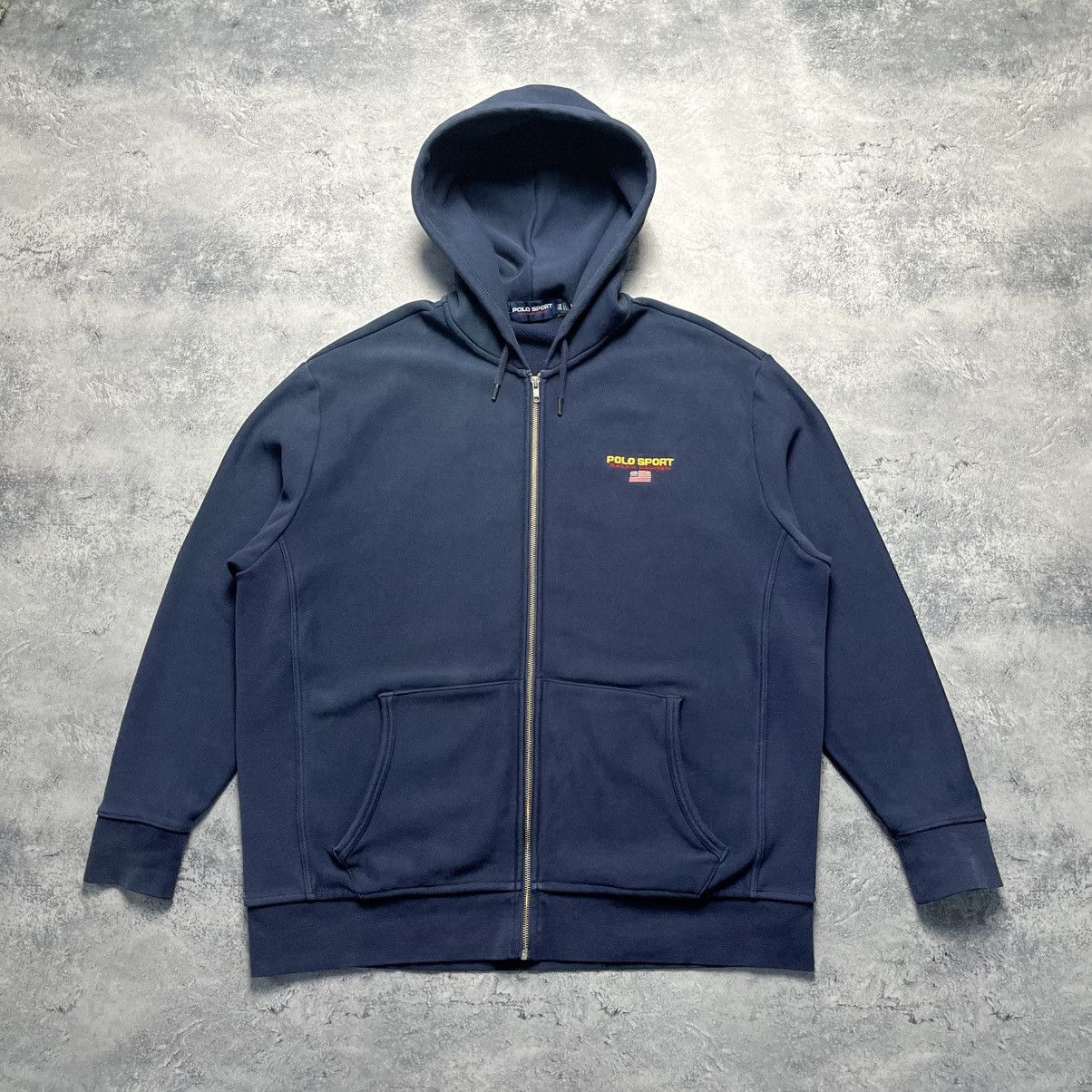 Polo Ralph Lauren Vintage Polo Sport Ralph Lauren Zip Hoodie Streetwear Y2K Size US XXL / EU 58 / 5 - 1 Thumbnail