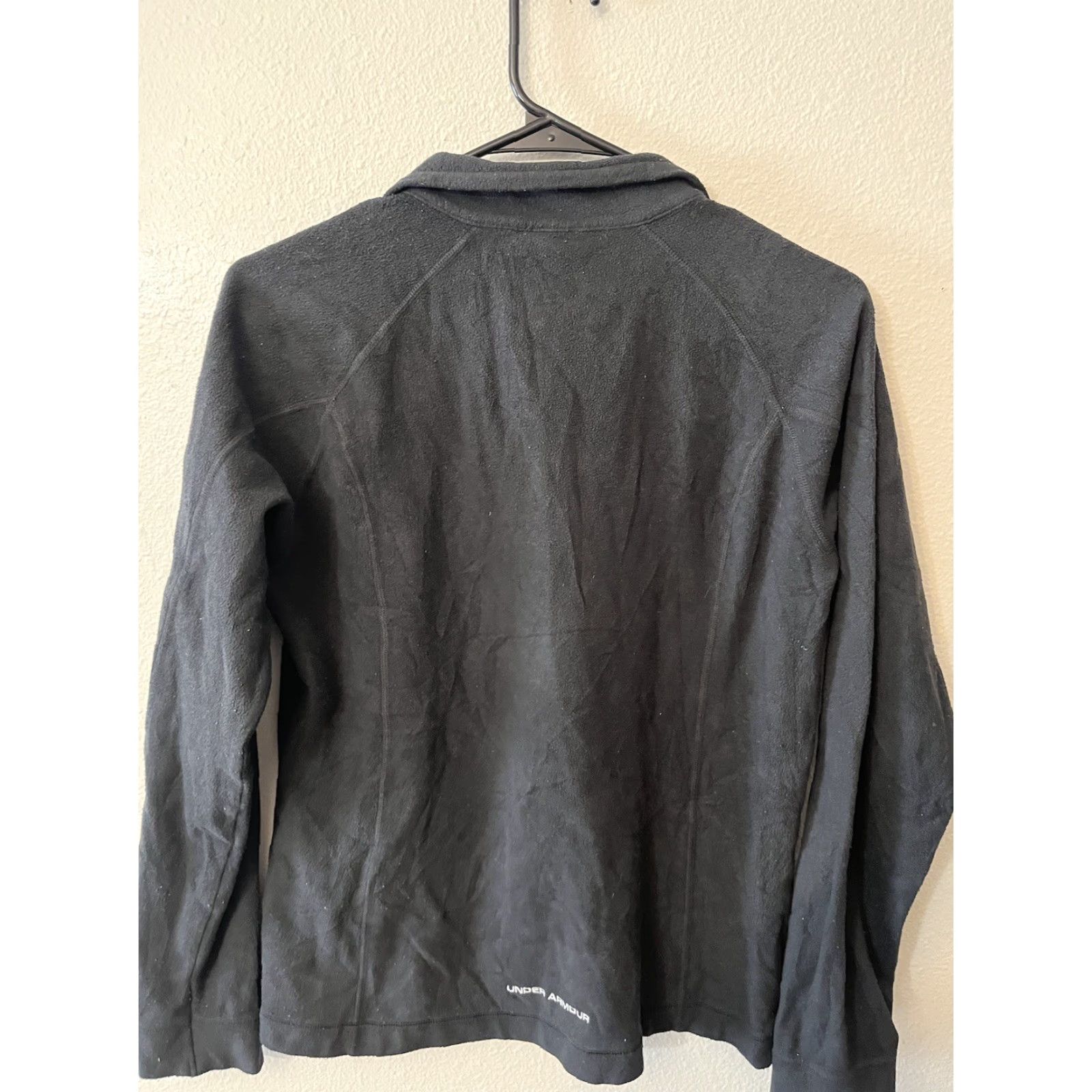 Under Armour Under Armour Sweater Shirt Men M Black High Neck Knit Logo Pullover All Seasons Vintage No | 1/4 Zip | Gray Exterior | Size M Mens Size US M / EU 48-50 / 2 - 2 Thumbnail
