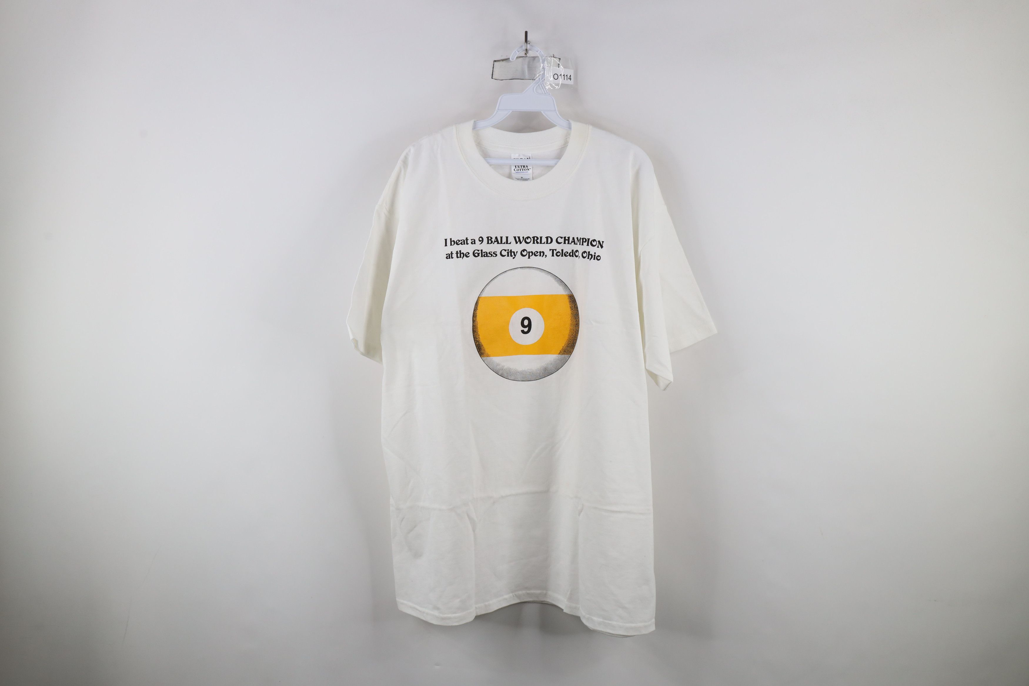 Vintage Vintage Y2K Streetwear Open Billiards Pool T-Shirt White Size US XL / EU 56 / 4 - 1 Thumbnail