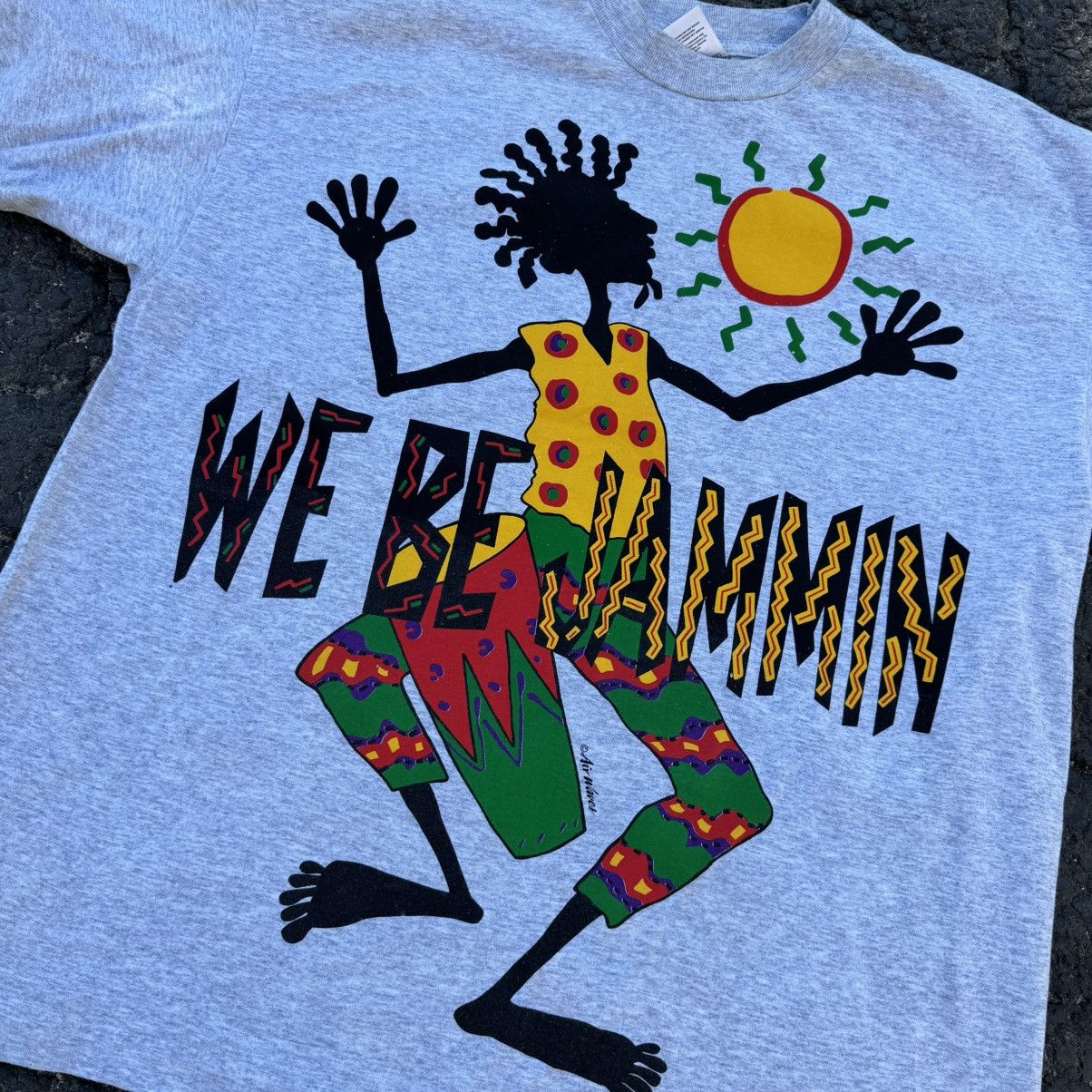 Bob Marley 90s Jamaica We Be Jammin Rastaman Grey Tee Single Stitch XL Size US XL / EU 56 / 4 - 14 Thumbnail