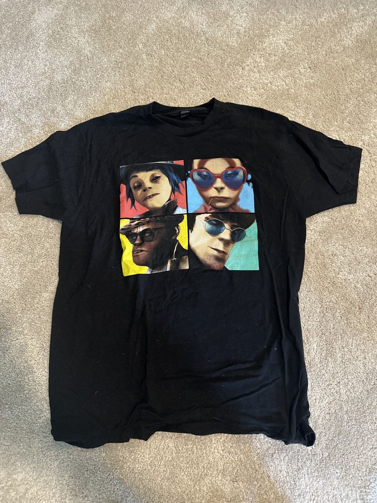 Band Tees Gorillaz Humans Black Band Tee Size US L / EU 52-54 / 3 - 1 Thumbnail