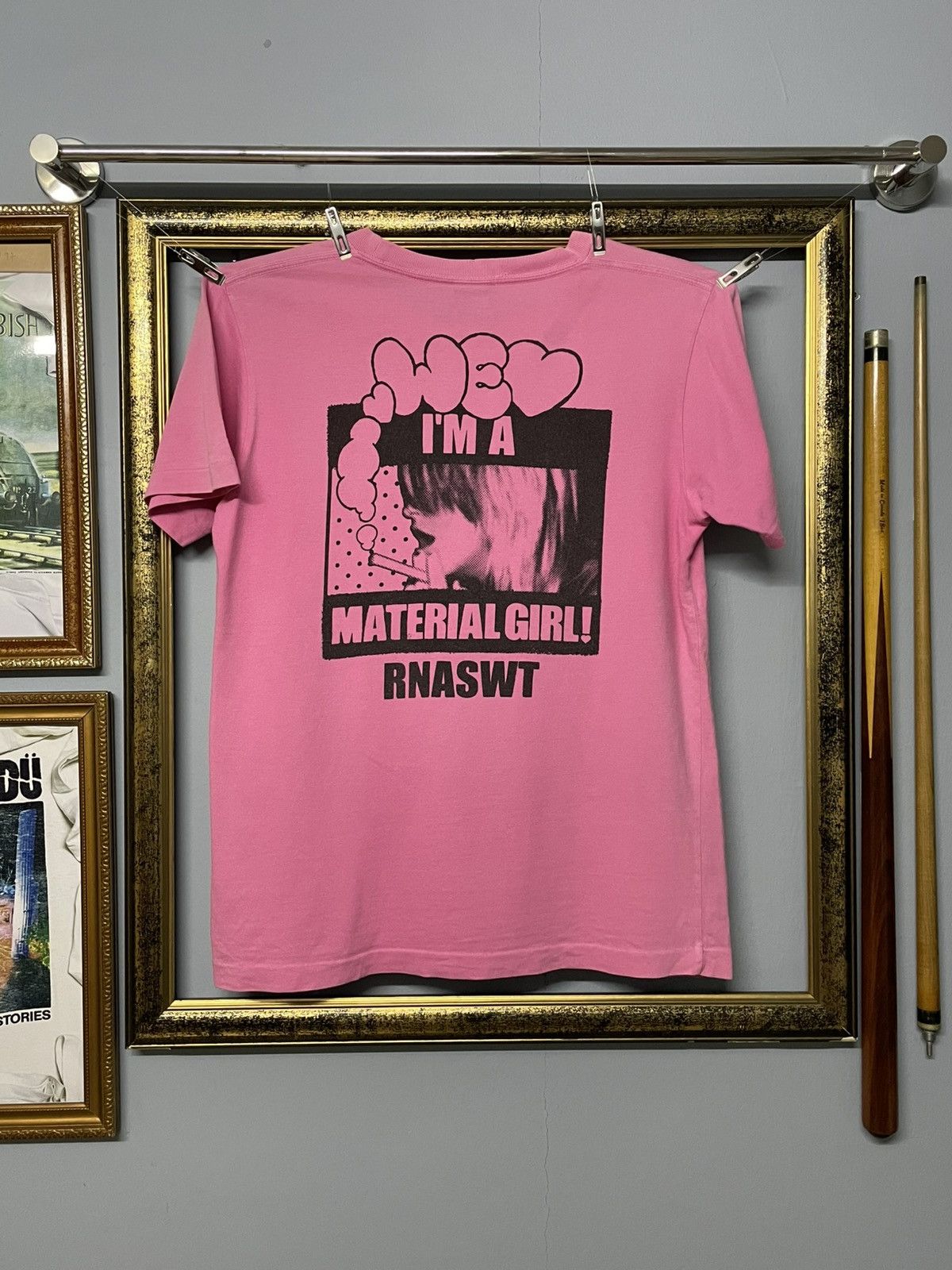 Japanese Brand Vintage 1990s Japan Designe RNA ‘IM A MATERIAL GIRL’ TSHIRT Size US S / EU 44-46 / 1 - 7 Thumbnail