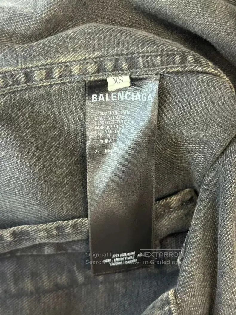 Balenciaga Balenciaga Luminous Double B Denim Jacket XS. Size US XS / EU 42 / 0 - 3 Thumbnail