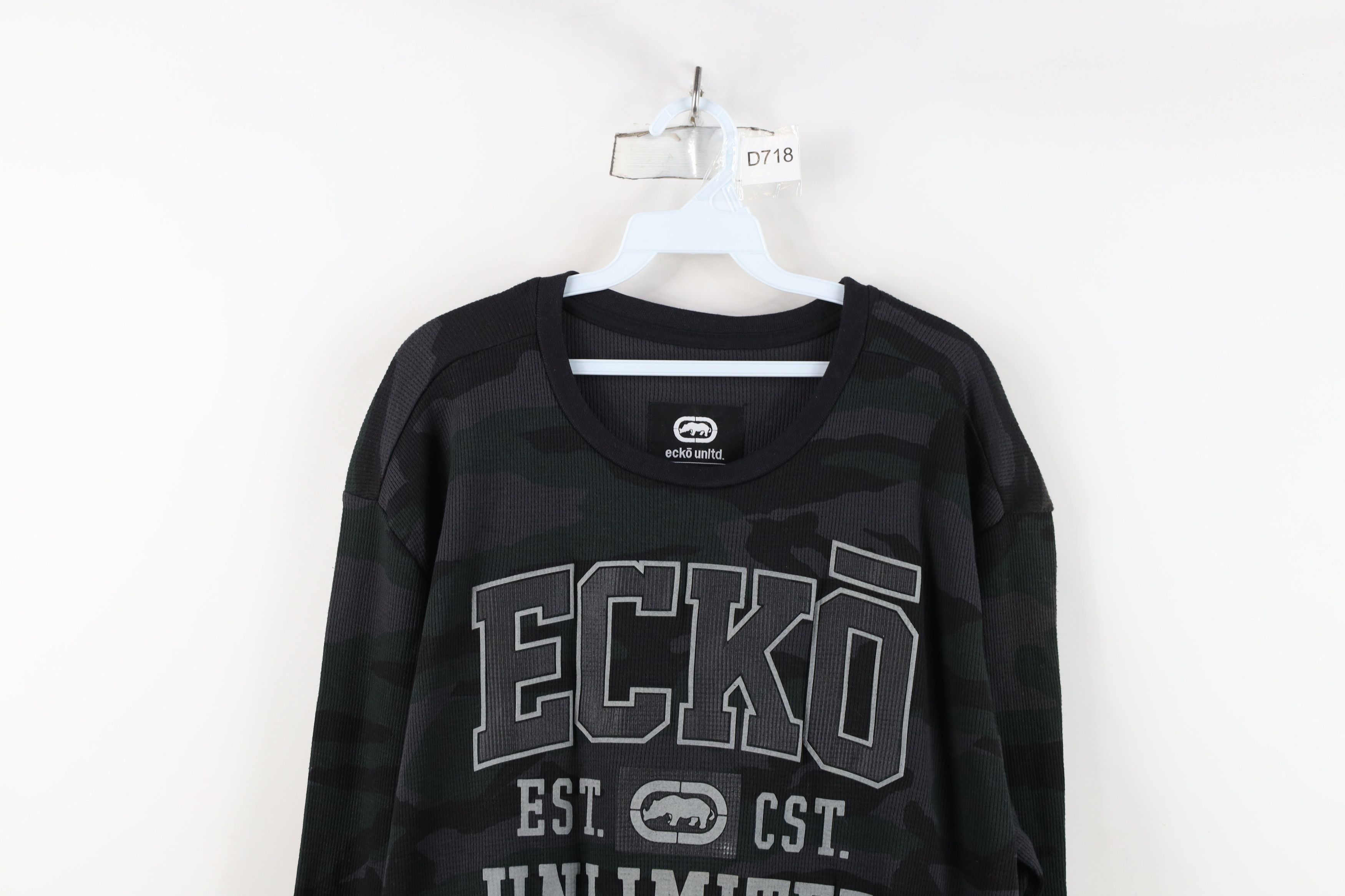 Ecko Unltd. Deadstock Vintage Y2K Ecko Thermal Waffle Knit T-Shirt Size US XXL / EU 58 / 5 - 2 Thumbnail