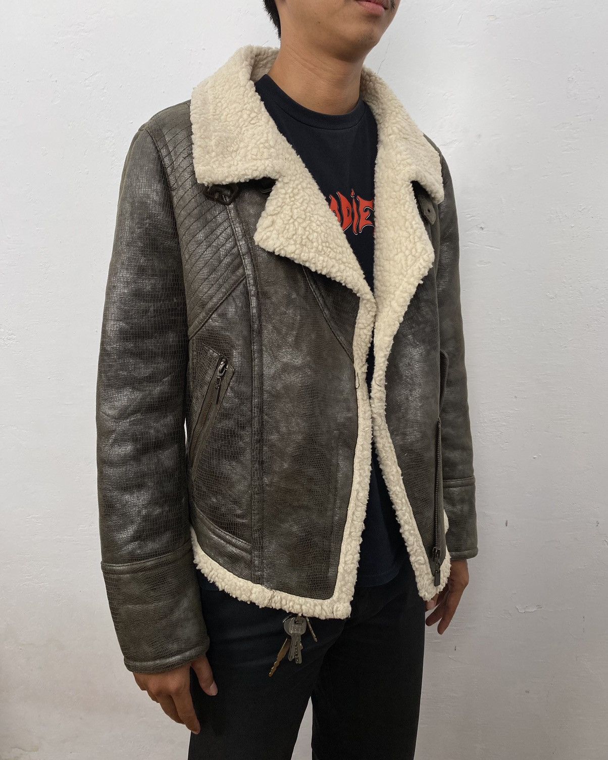 If Six Was Nine × Japanese Brand × Le Grande Bleu (L.G.B.) Valencia texture leather jacket Size US M / EU 48-50 / 2 - 9 Thumbnail