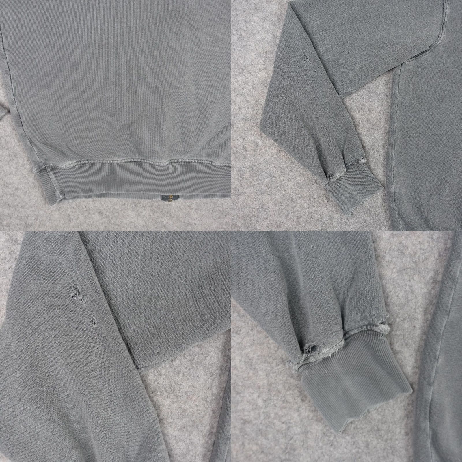 Vintage Joah Brown Hoodie Womens One Size Gray Full Zip Cotton Thrashed Grungy Casual Size ONE SIZE - 10 Thumbnail