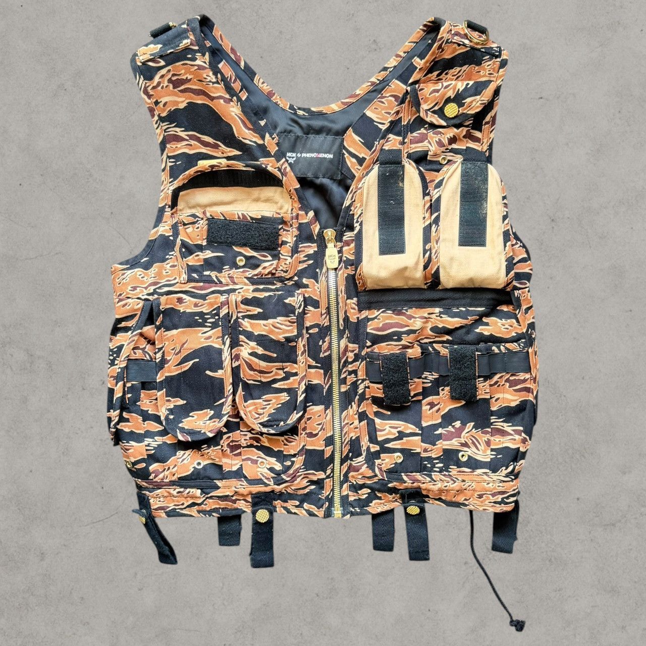 MCM MCM x Phenomenon Orange Black Tactical Camo Vest Sz L Size US L / EU 52-54 / 3 - 9 Thumbnail