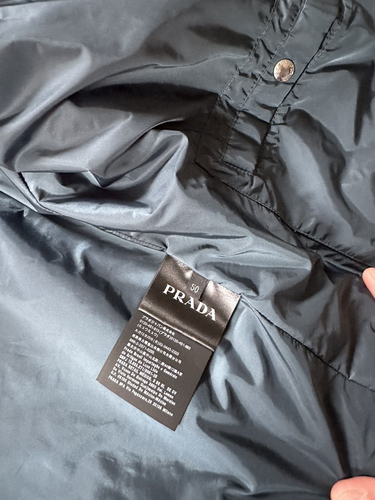 Prada Prada Navy Nylon Track Jacket Size US M / EU 48-50 / 2 - 2 Thumbnail