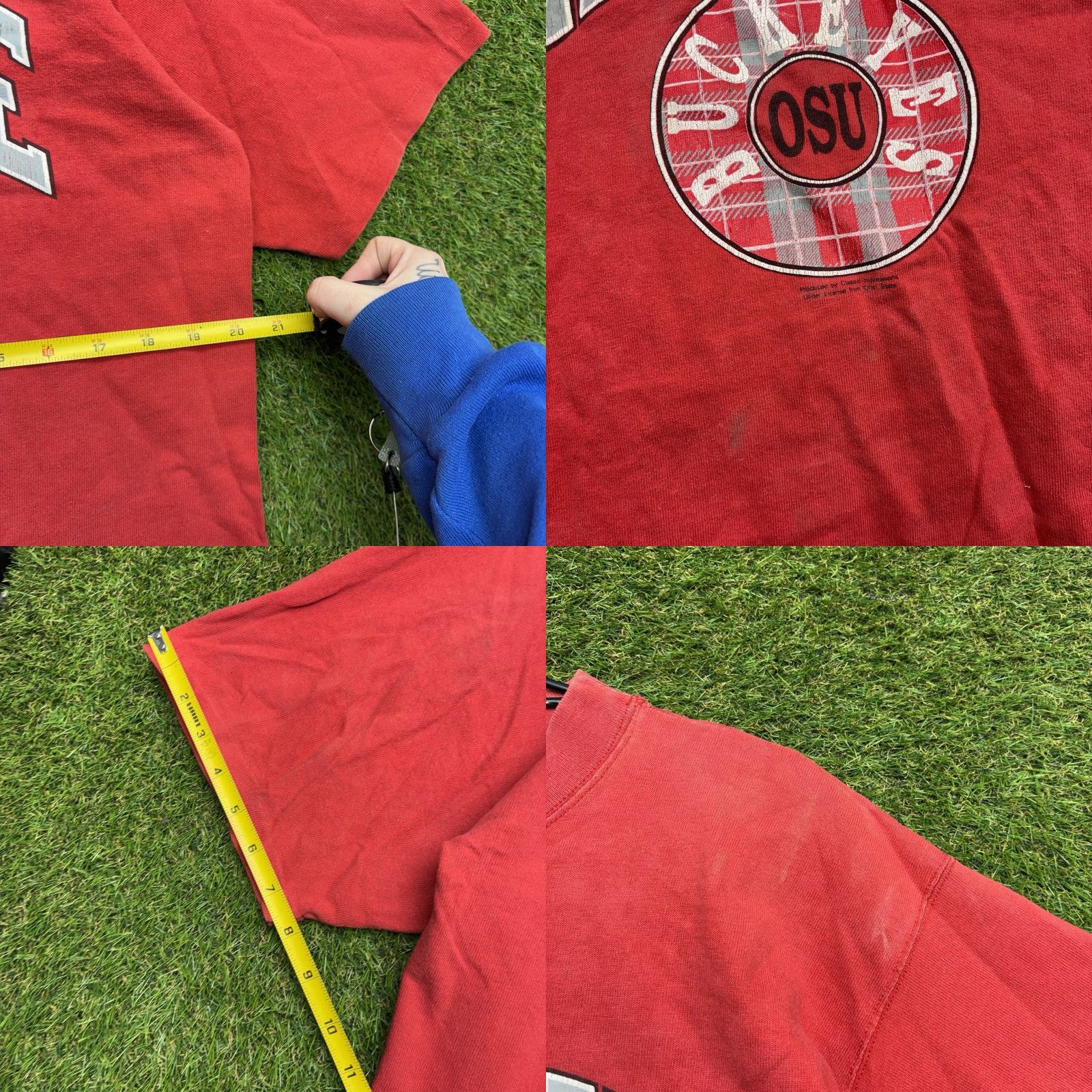 Vintage VINTAGE American Vintage Ohio State Shirt Mens XL 90s 1997 Buckeyes OSU Crew Neck Short Sleeve Cotton Red Logo Puffy Print T-Shirt Mens Size US XL / EU 56 / 4 - 8 Thumbnail