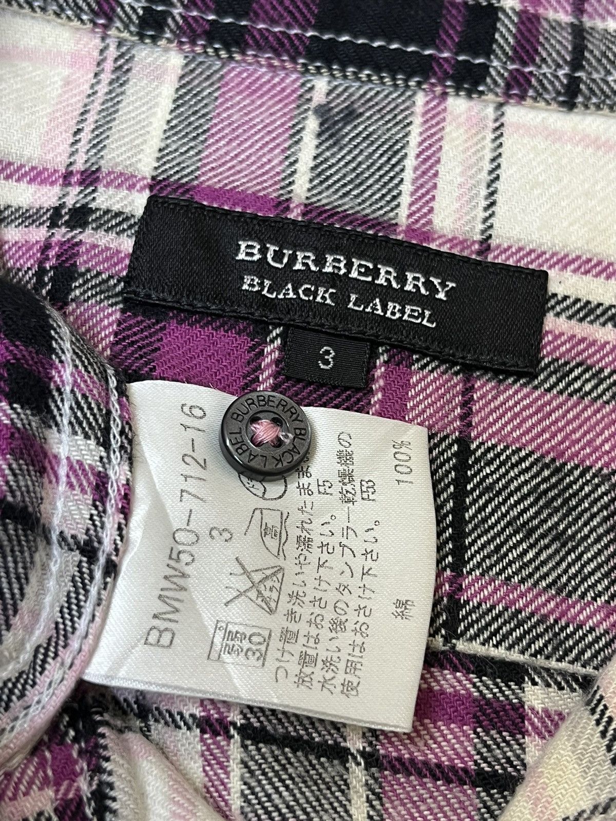 Burberry BURBERRY BLACK LABEL FLANNEL BUTTON UPS SHIRT Size US L / EU 52-54 / 3 - 9 Thumbnail