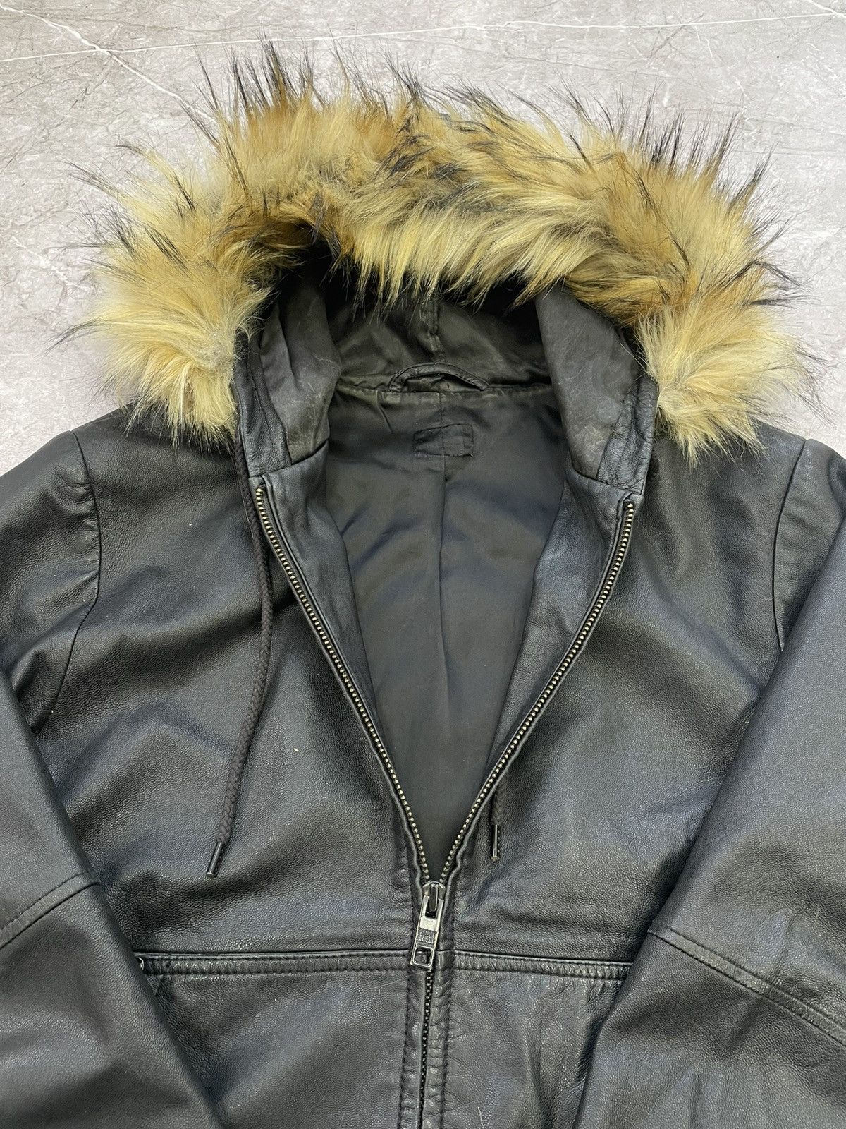 Hysteric Glamour × If Six Was Nine Avant Garde If Six Was Nine Style LEATHER Jacket fur Hood Size US M / EU 48-50 / 2 - 9 Thumbnail