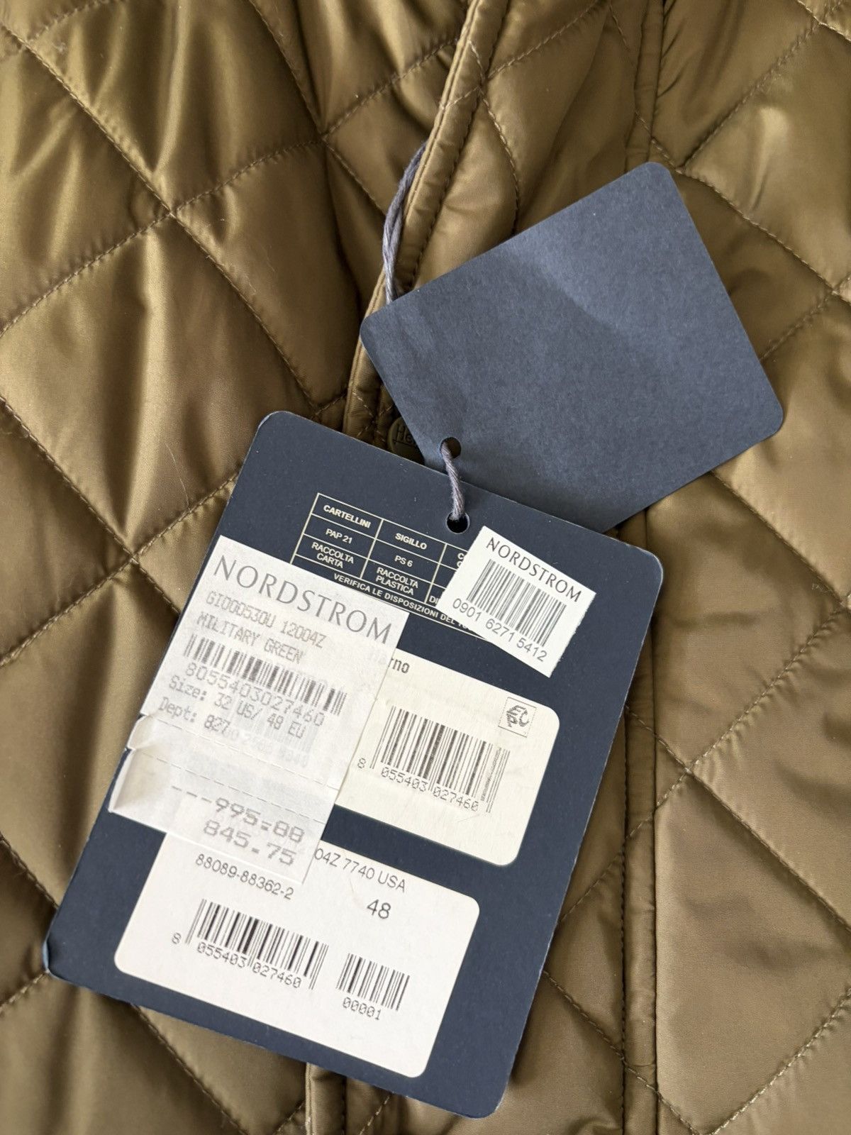 Herno Herno mens barn quilted jacket military green 48 NWT Size US M / EU 48-50 / 2 - 12 Thumbnail