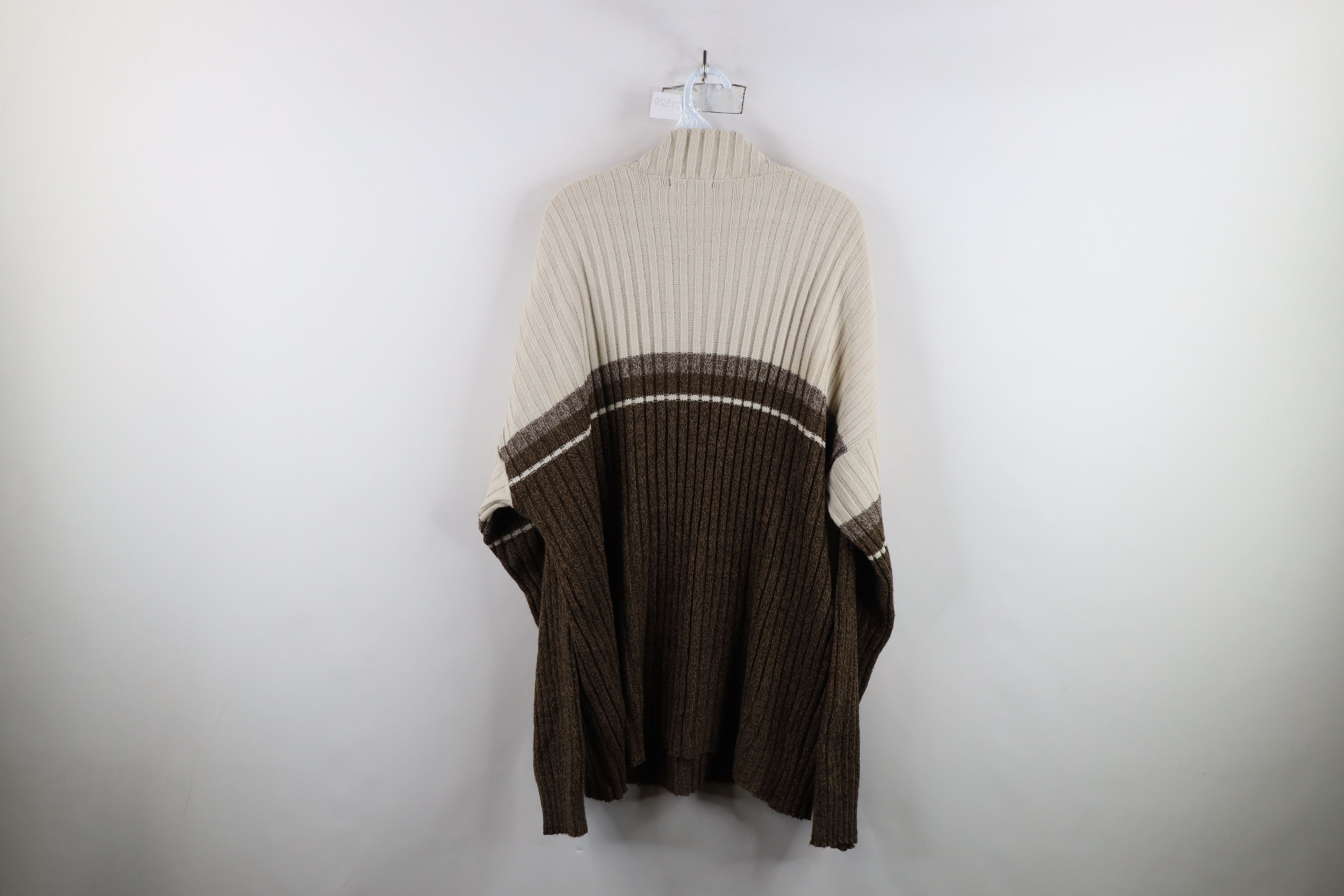 Vintage Vintage 90s Streetwear Striped Ribbed Knit Mock Neck Sweater Size US XXL / EU 58 / 5 - 8 Thumbnail