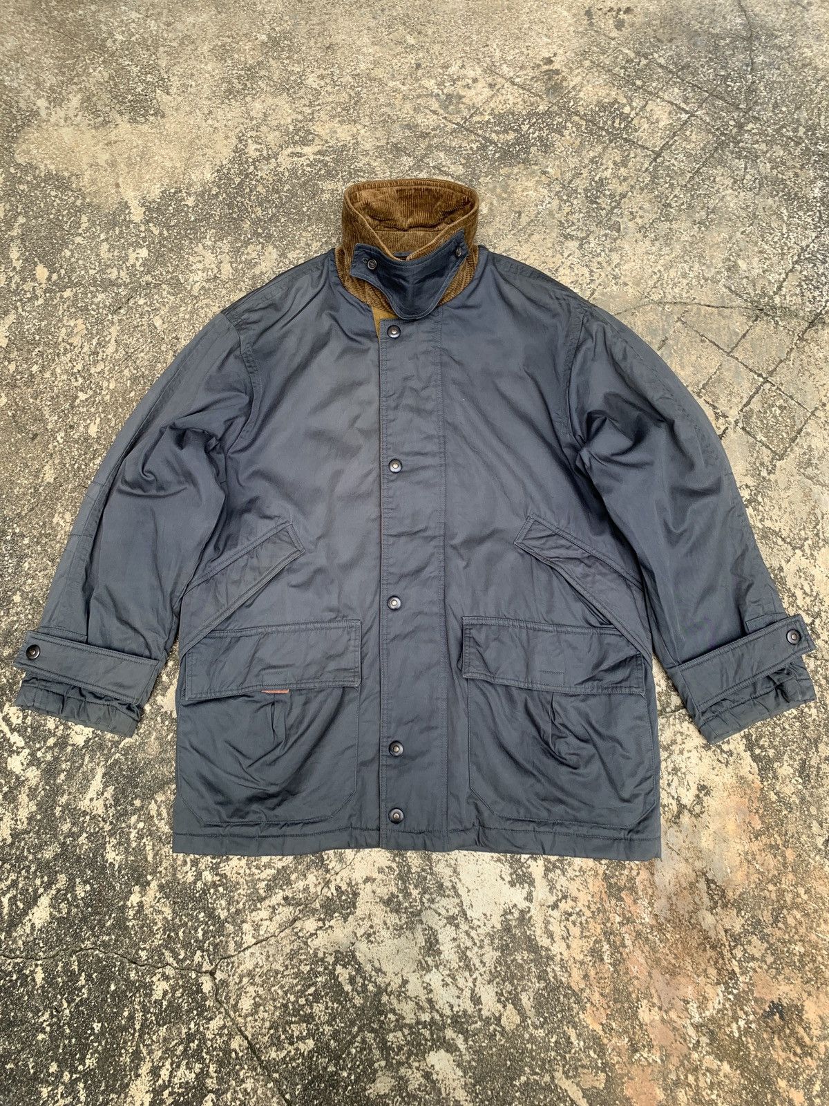 Japanese Brand × Vintage 1990s Poulbot Green Quilted Winter Motorcycles Parka Jacket Size US L / EU 52-54 / 3 - 1 Thumbnail