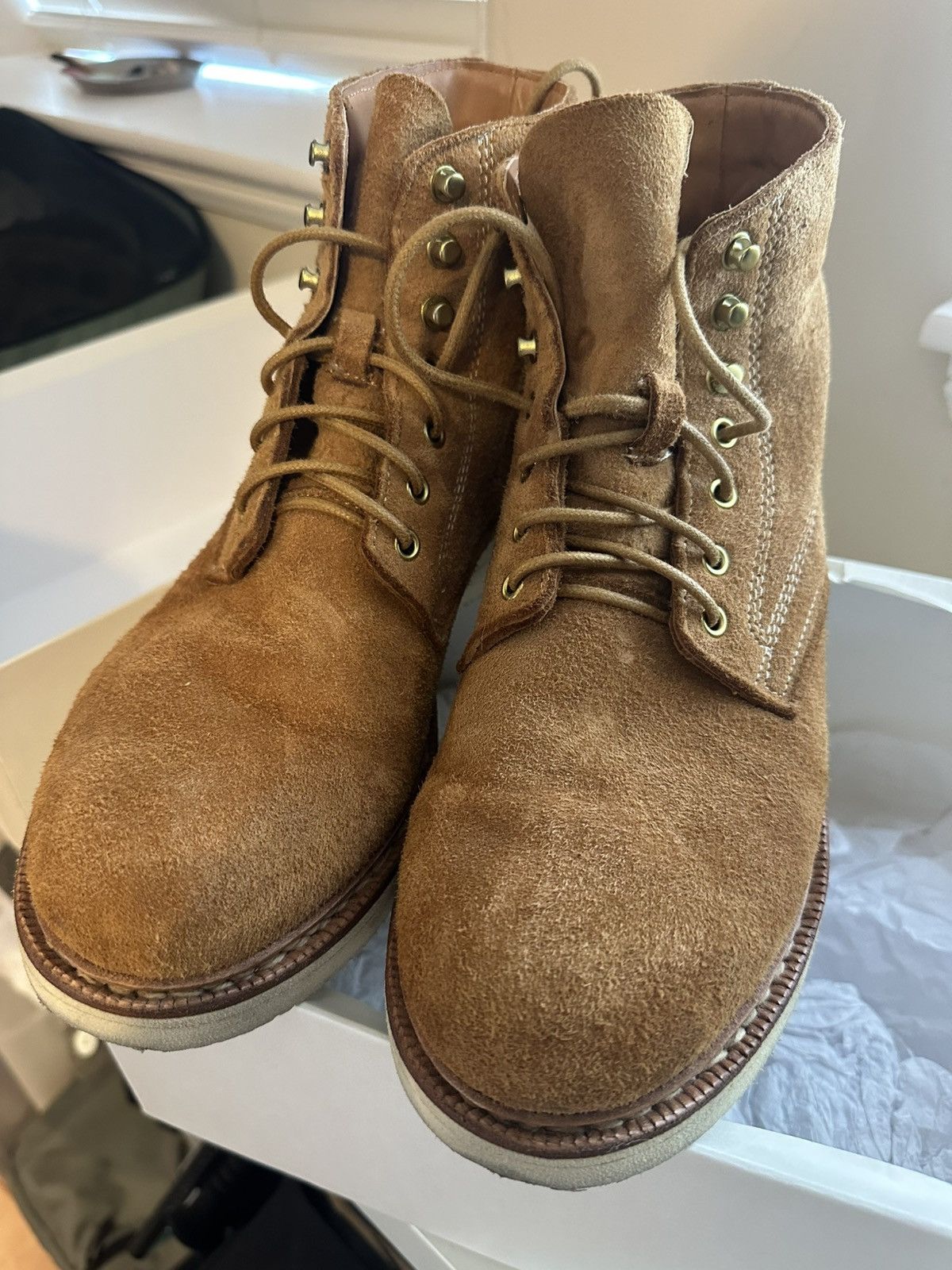 Visvim Visvim Virgil Boots Folk Suede Brown US 9 | Grailed