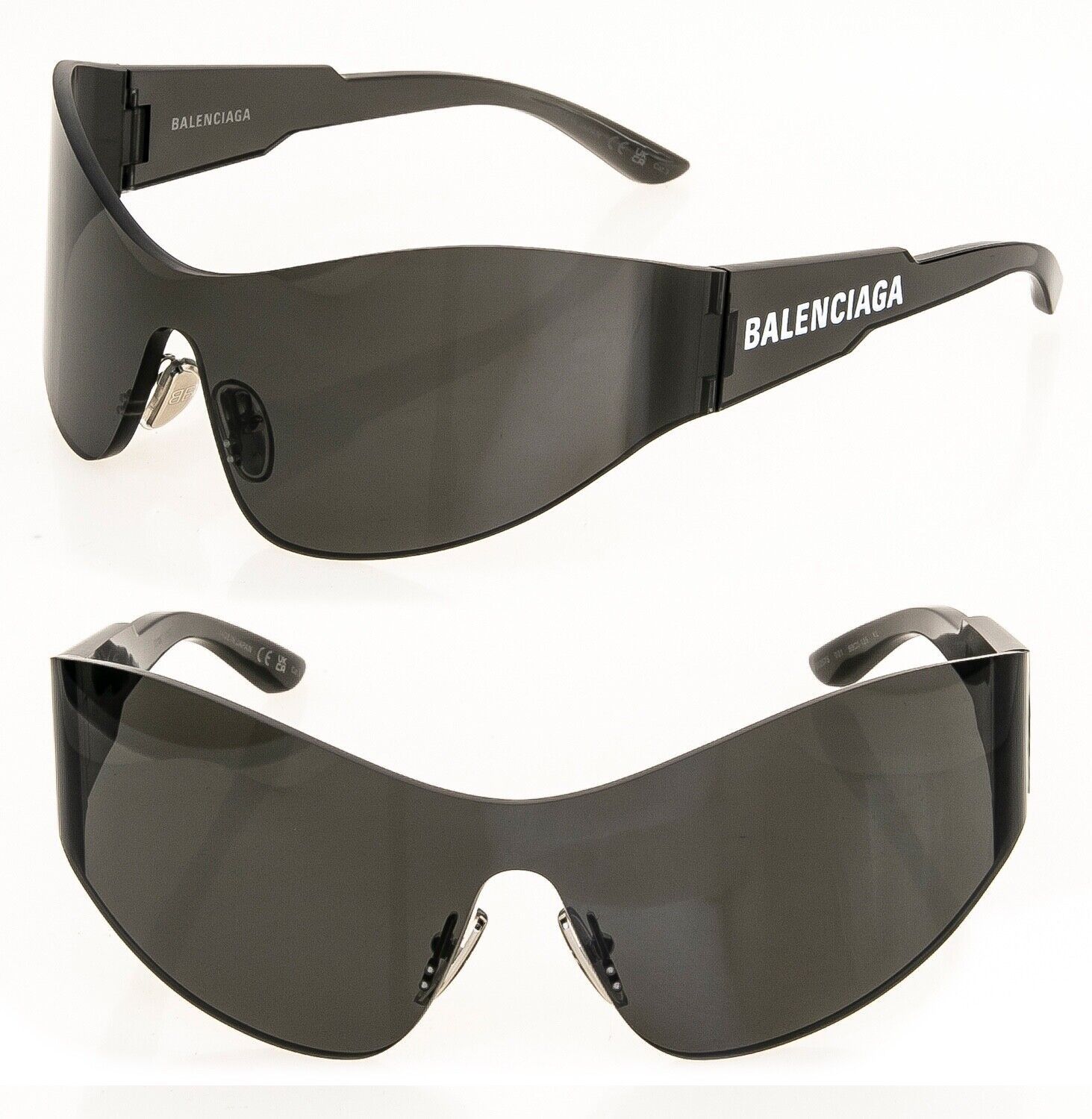image of Balenciaga Mono Wrap 0257 Black Fashion Shield Bb0257S 001, Women's