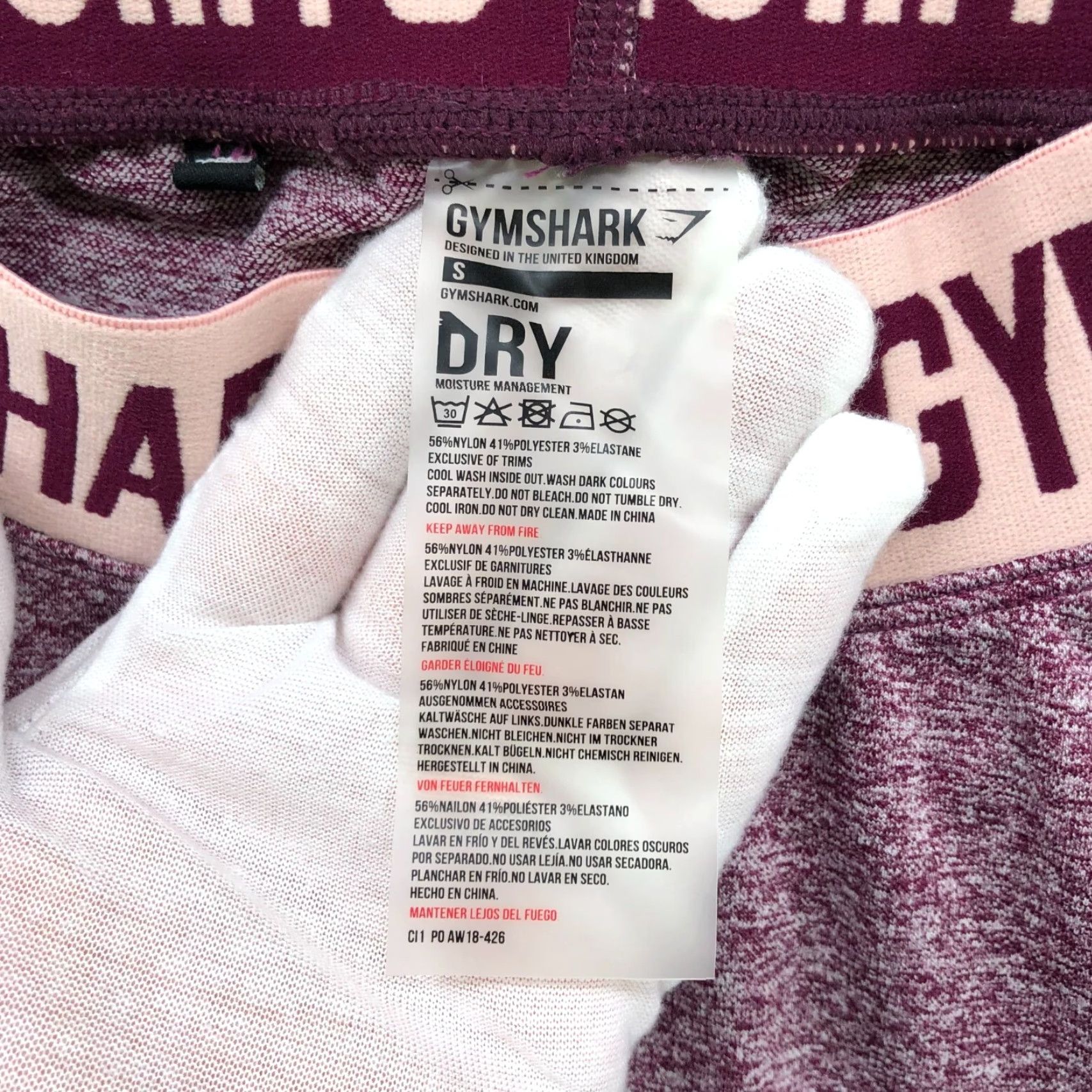 Gymshark Gymshark Leggings Womens S Purple Full Length Seamless Yoga Activewear Low Rise Slim Fit Size 28" / US 6 / IT 42 - 5 Thumbnail