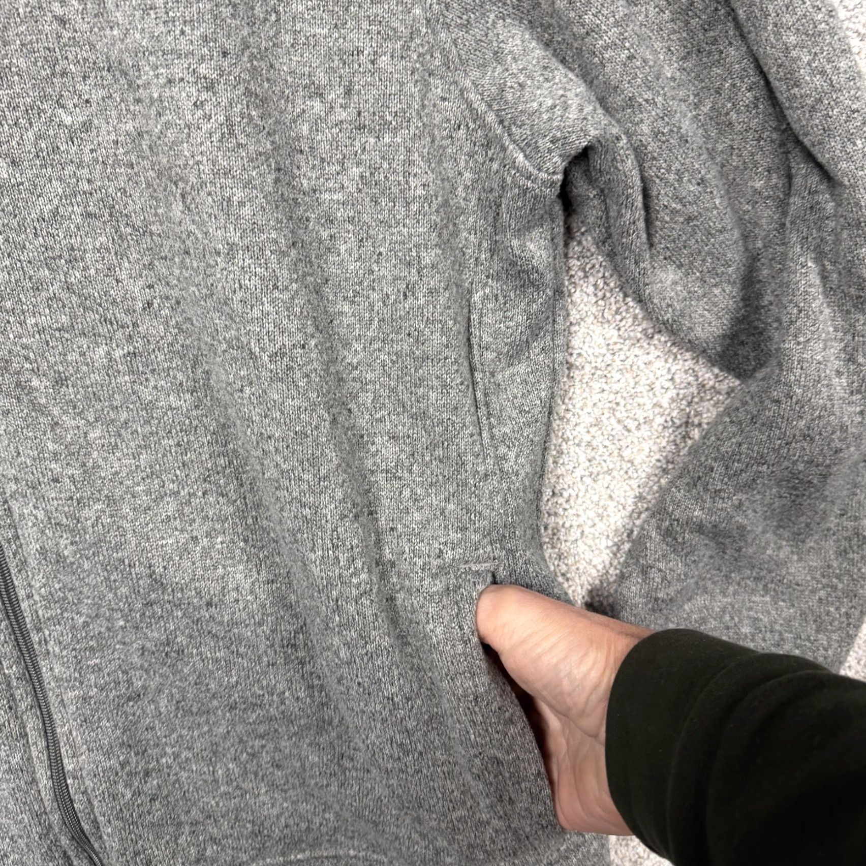 Old Navy Old Navy Hoodie Mens 2XL Gray Fleece Full Zip Textured Soft Warm Winter Gorpcore Size US XXL / EU 58 / 5 - 6 Thumbnail