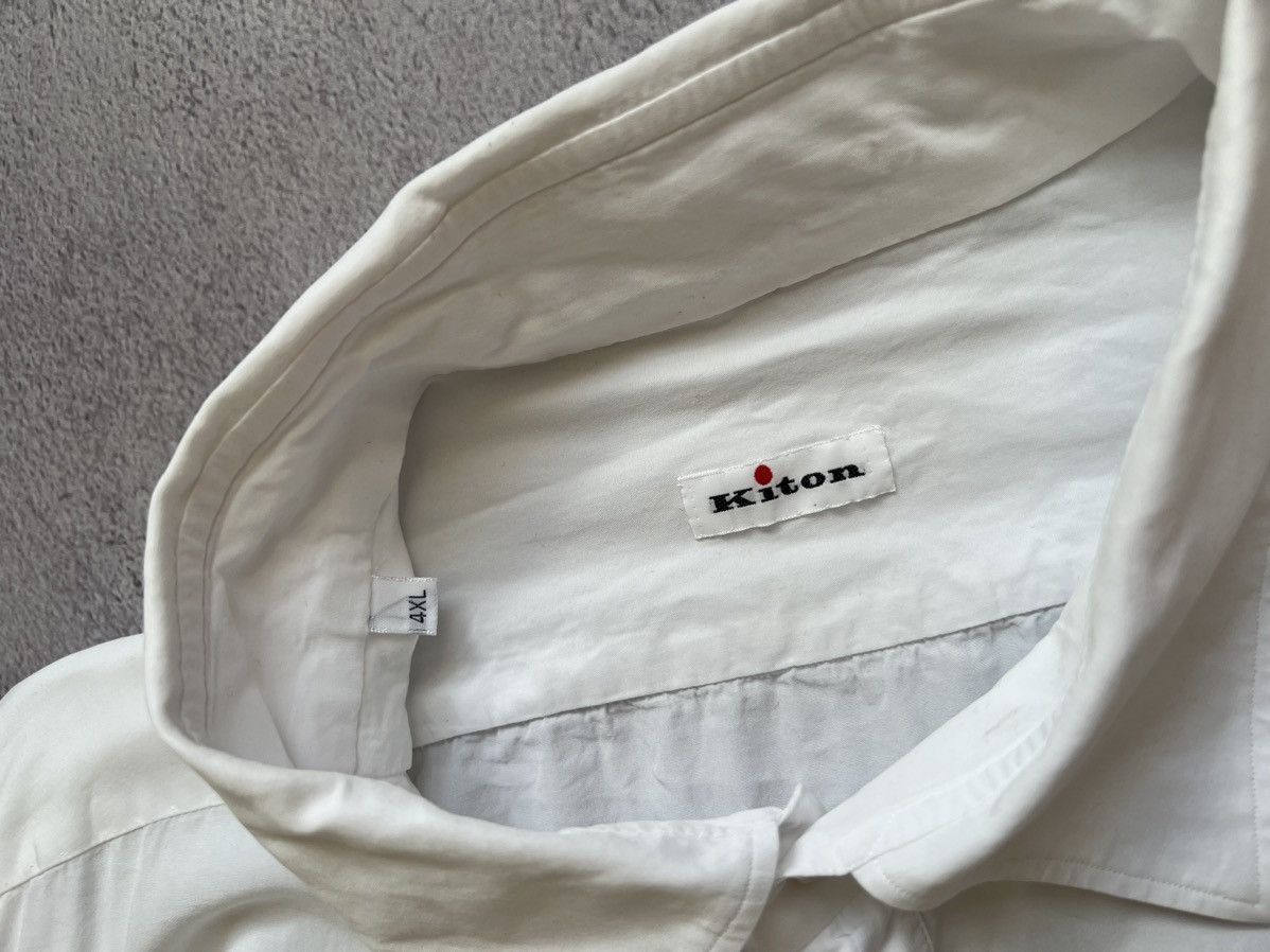 Kiton Kiton White Lyocell Light Mens Shirt Size 4XL Size US XXL / EU 58 / 5 - 6 Thumbnail