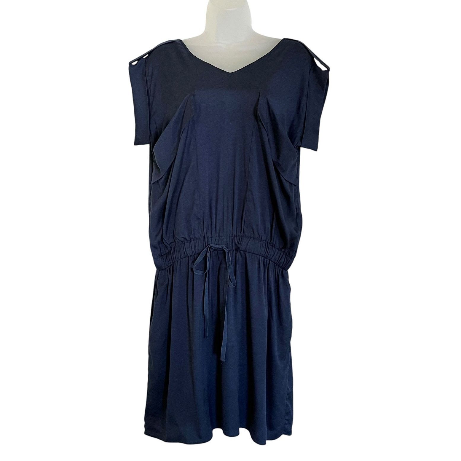 Other Calypso St Barth Navy Blue Stretch Silk Blouson Dress Size S / US 4 / IT 40 - 11 Thumbnail