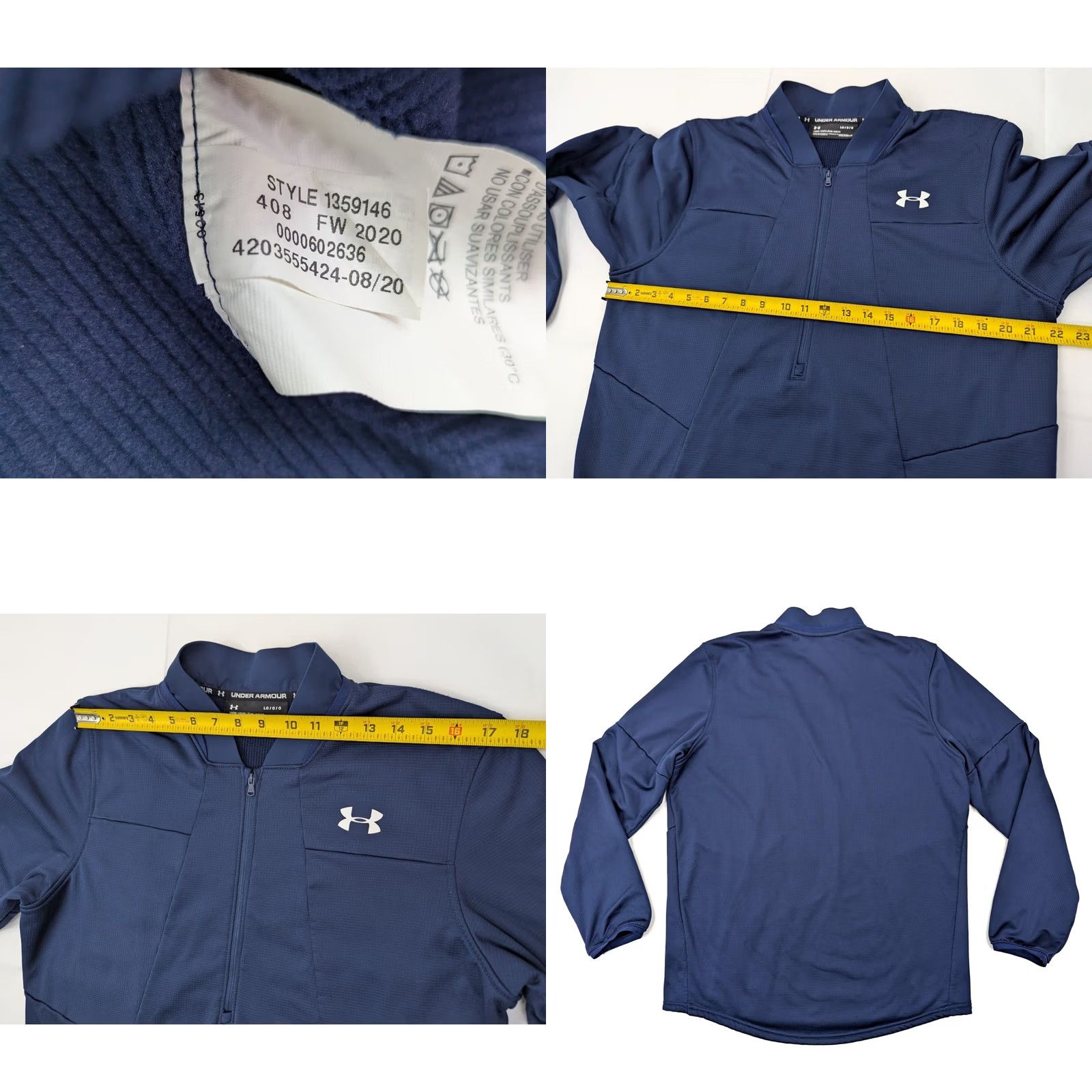 Under Armour Under Armour ColdGear 1/4 Zip Pullover Golf Fleece Sweatshirt Men L Blue Size US L / EU 52-54 / 3 - 8 Thumbnail
