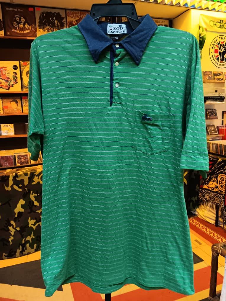 VINTAGE IZOD LACOSTE STRIPE 1960S 70S POLO SHIRT