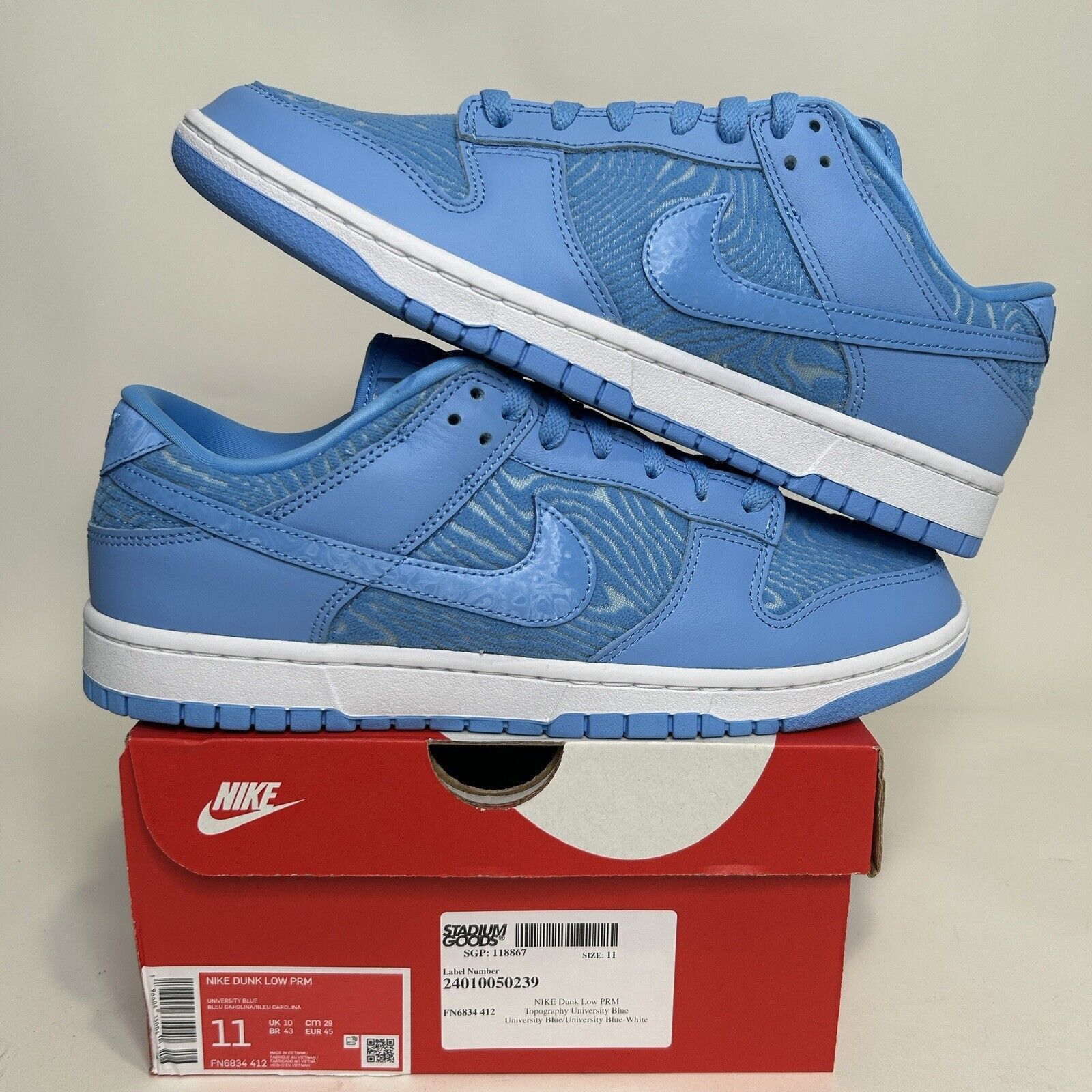 Nike Nike Dunk Low PRM “Topography/University Blue” 2024 Size US 11 / EU 44 - 1 Thumbnail