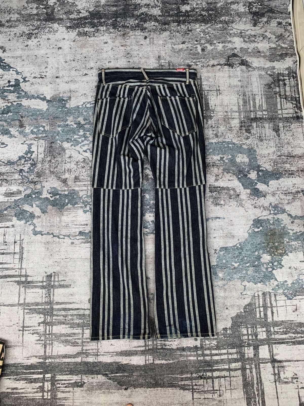 Japanese Brand Jeans blue way vintage strip Size US 34 / EU 50 - 4 Thumbnail