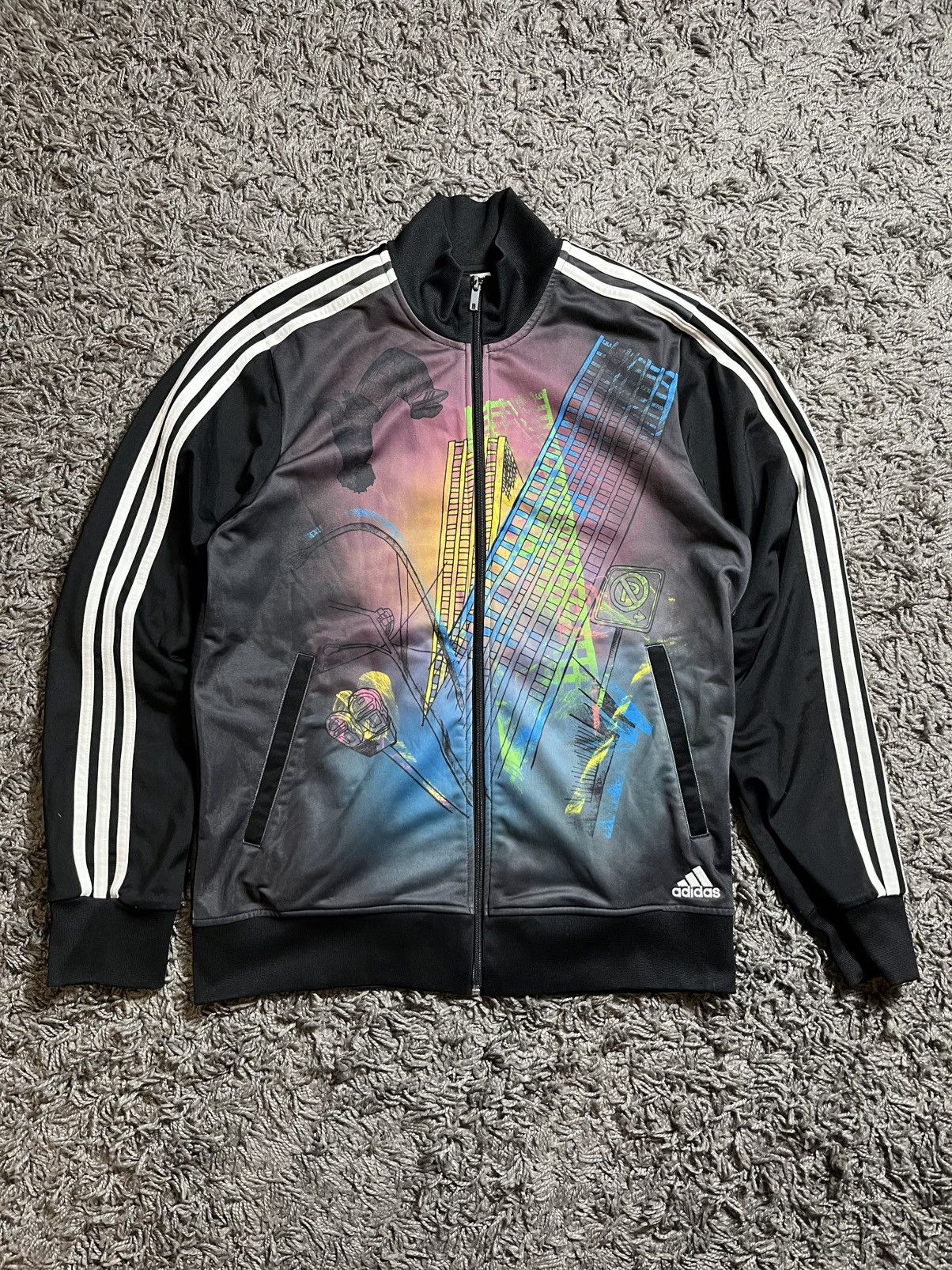 Vintage ADIDAS FIREBIRD VINTAGE 00s STREET ART STYLE TRACK JACKET Size US M / EU 48-50 / 2 - 1 Thumbnail