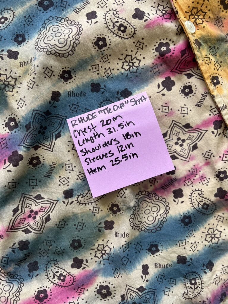 Rhude Rhude Bandana Print Tie Dye Shirt Size US XL / EU 56 / 4 - 6 Thumbnail