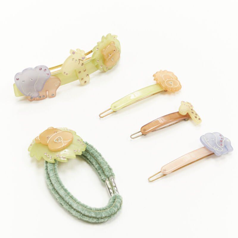 Other CHIC & MODE Alexandre Zouari Safari elephant giraffe lion hair clip tie Size ONE SIZE - 1 Thumbnail