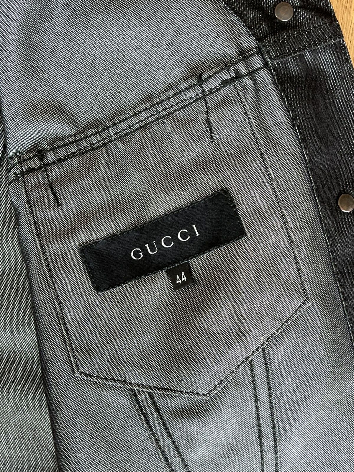 Gucci Gucci by Tom Ford shiny coated denim jacket Size S / US 4 / IT 40 - 2 Thumbnail
