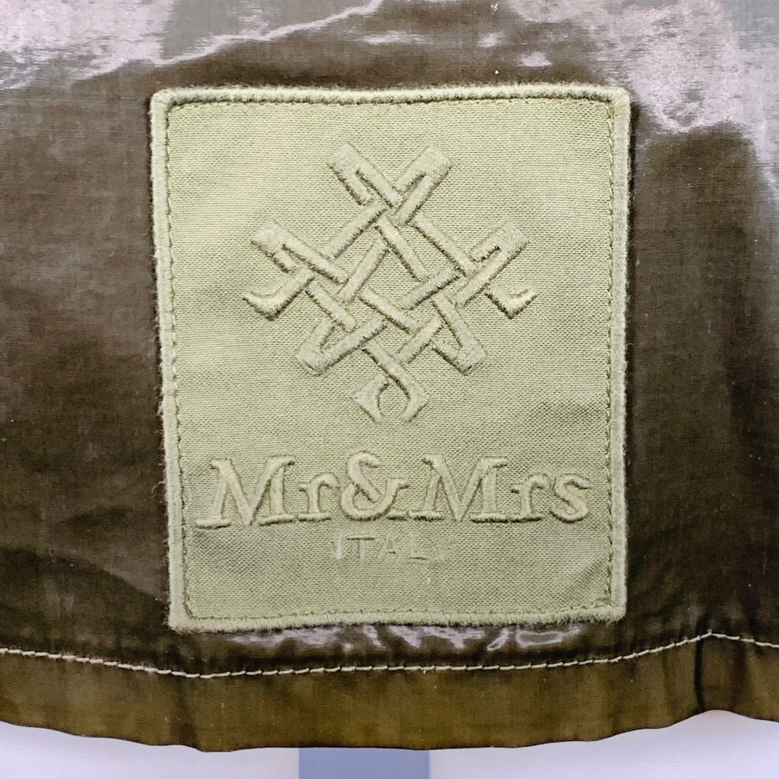 MR & MRS ITALY MR & MRS XS Green Olive Shimmery Cotton Blend Parka Jacket Size US XS / EU 42 / 0 - 5 Thumbnail