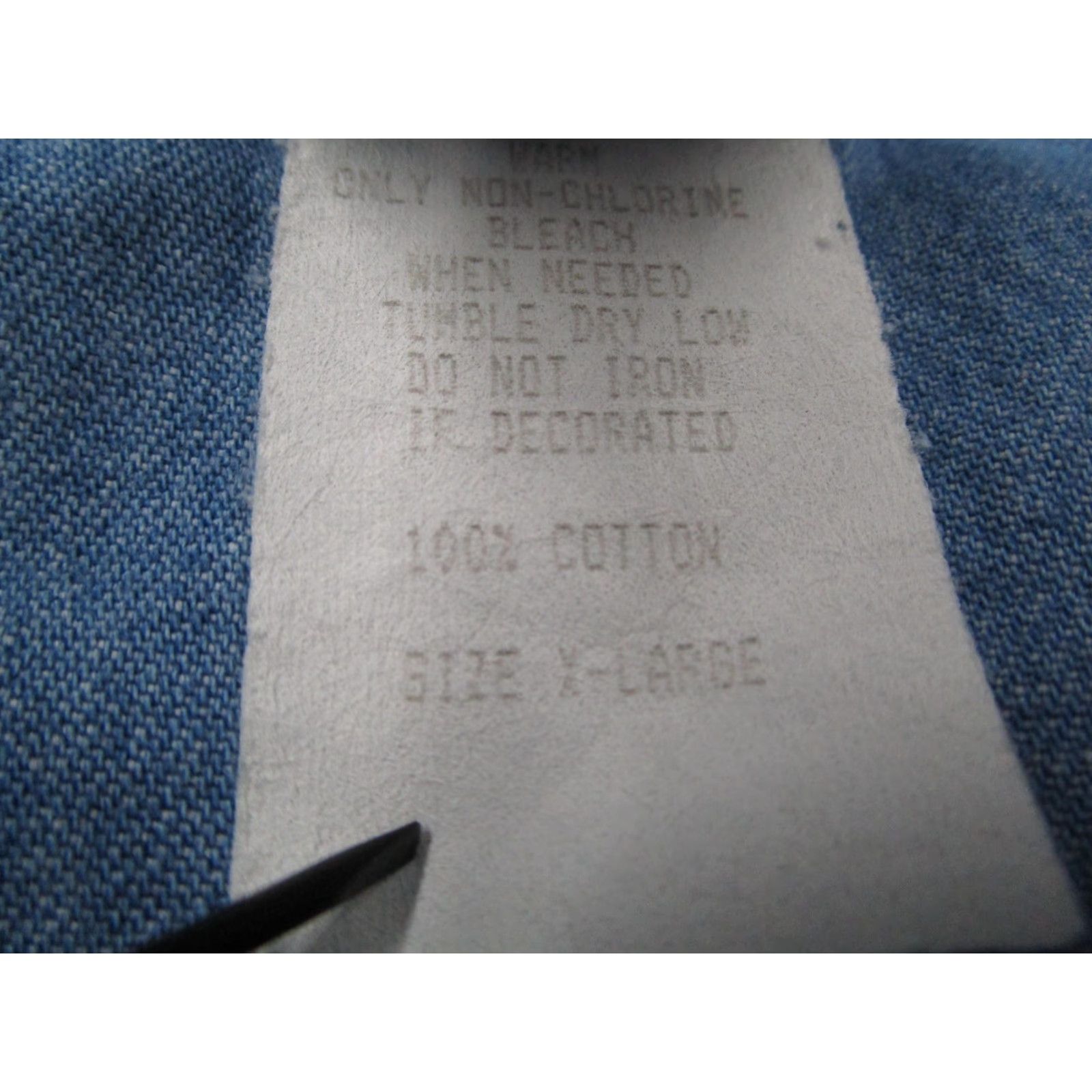 Planet Hollywood VINTAGE Planet Hollywood Denim Shirt Mens XL Long Sleeve Blue Button Down 90s Retro Size US XL / EU 56 / 4 - 3 Thumbnail