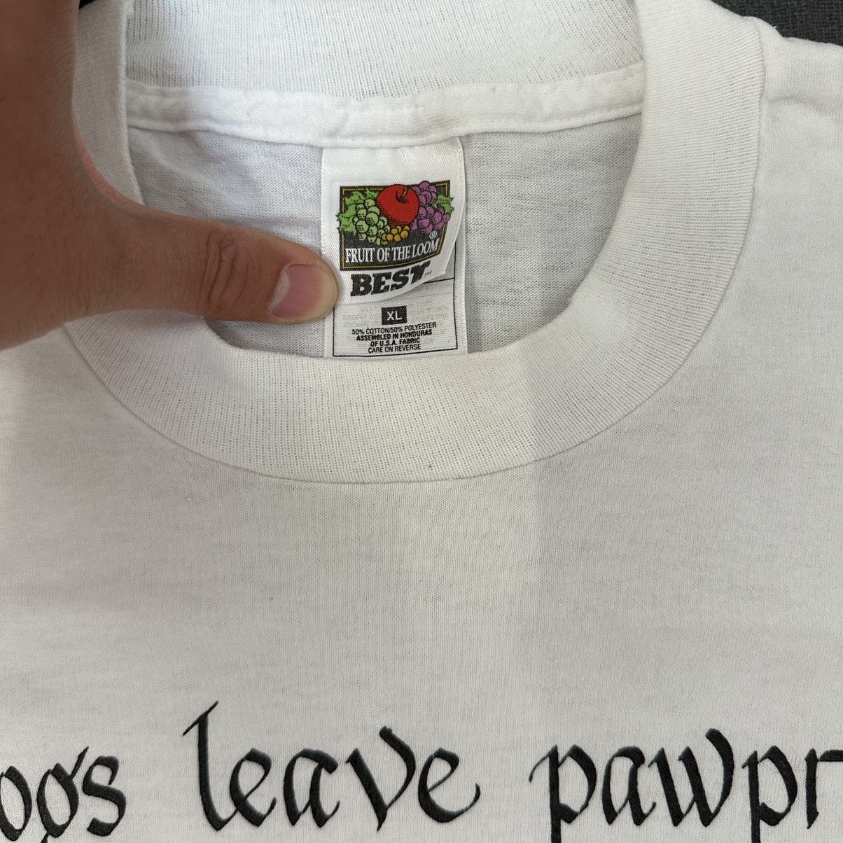Vintage Crazy vintage 90s dog lovers calligraphy t-shirt Size US XL / EU 56 / 4 - 3 Thumbnail
